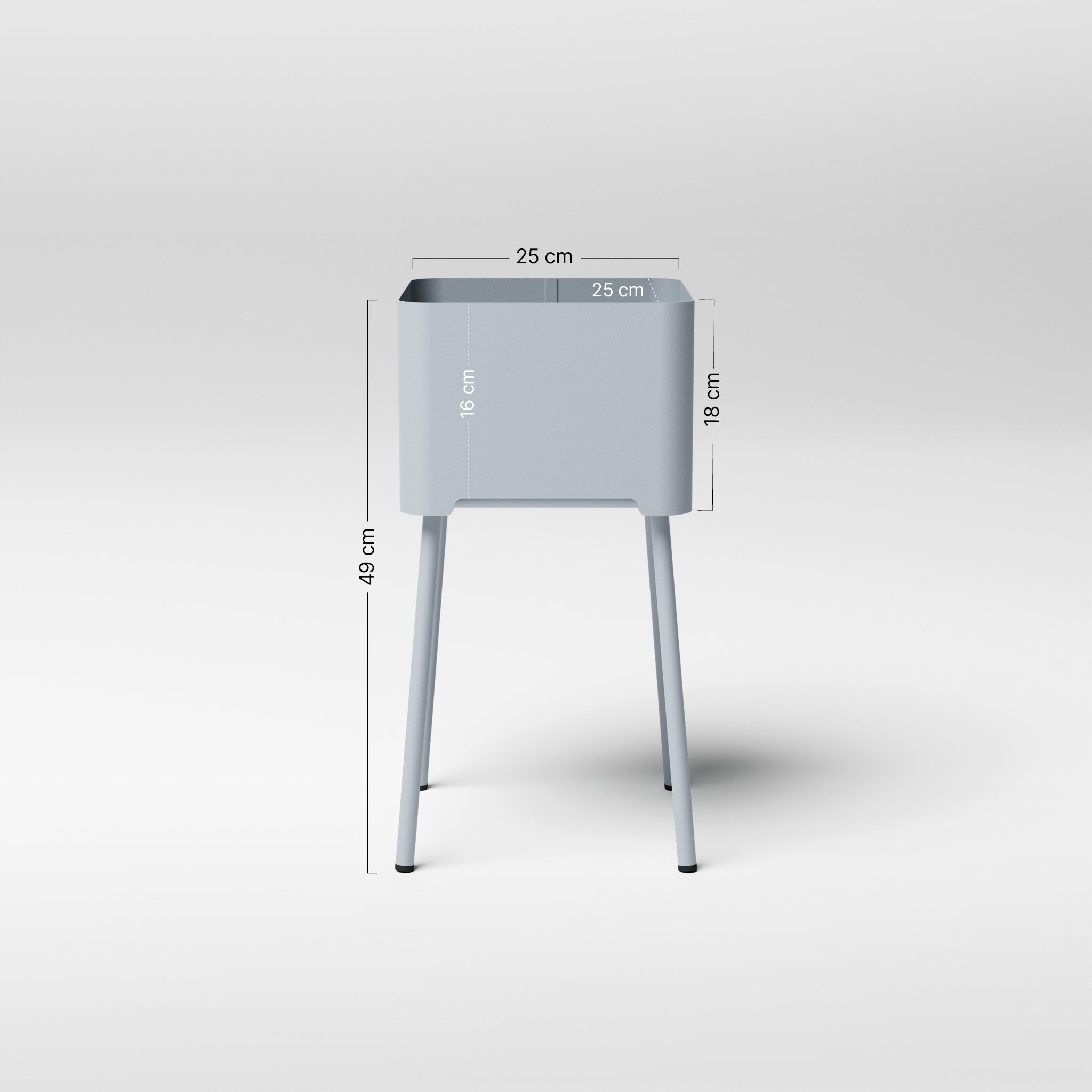 Square Altea - Set of planters and tray