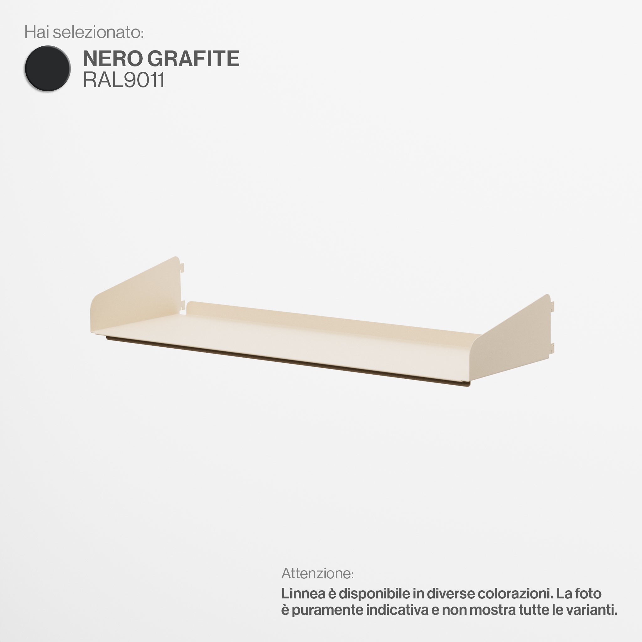 Linnea - Regal Breite 90 cm - Graphitschwarz