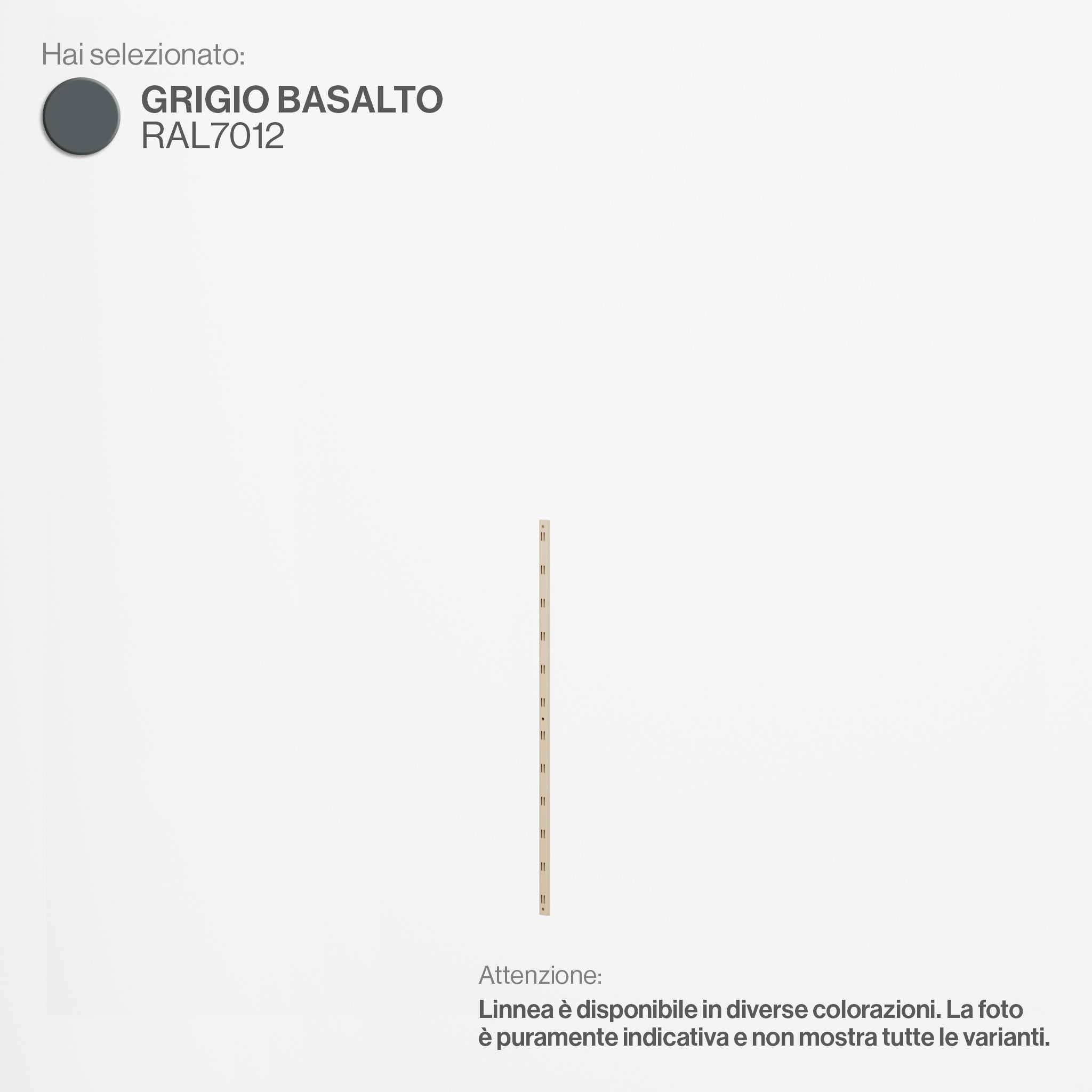 Linnea - Rack Upright Element - Length 96 cm - Basalt Grey