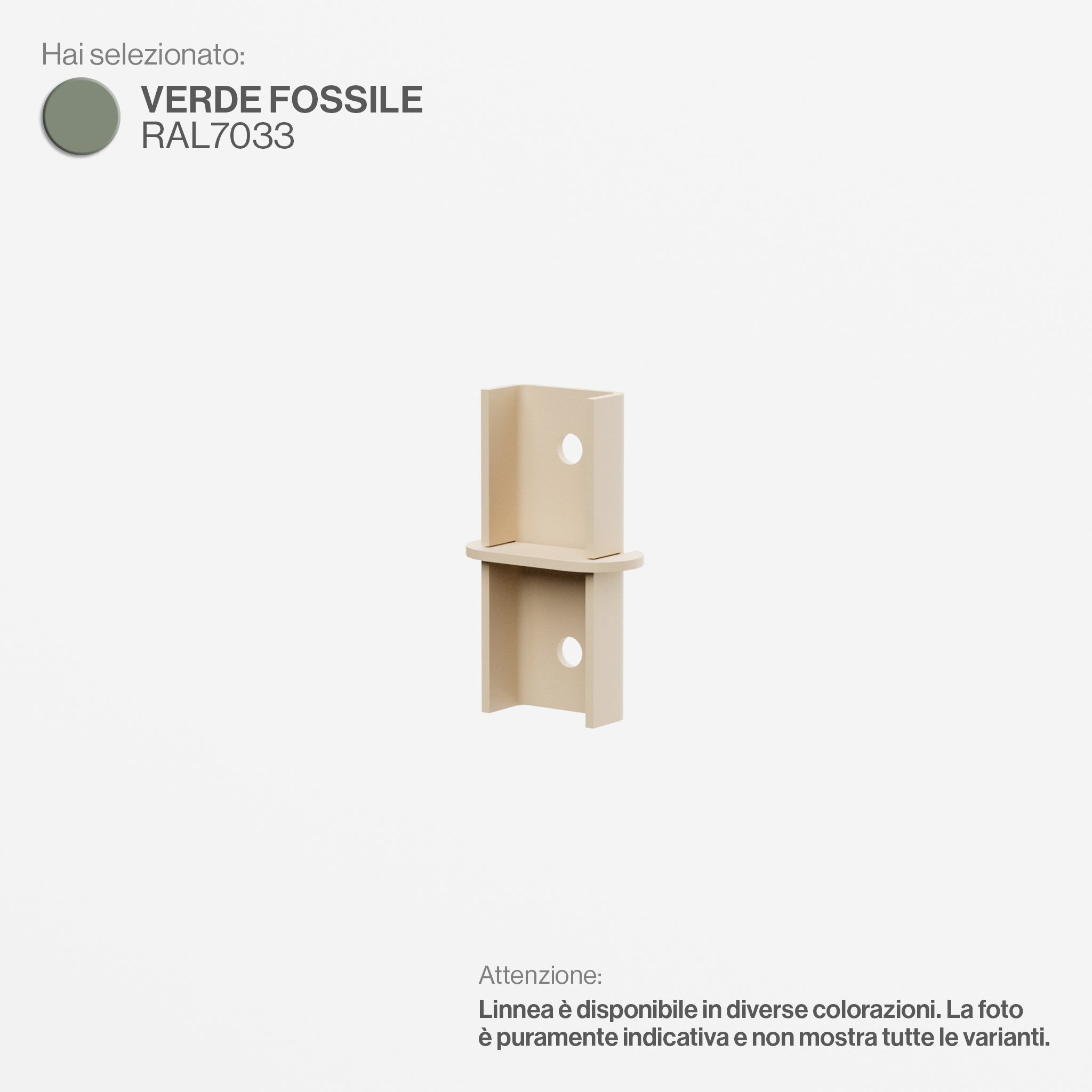 Linnea - Accessorio Raccordo Montanti Cremagliera - Verde Fossile