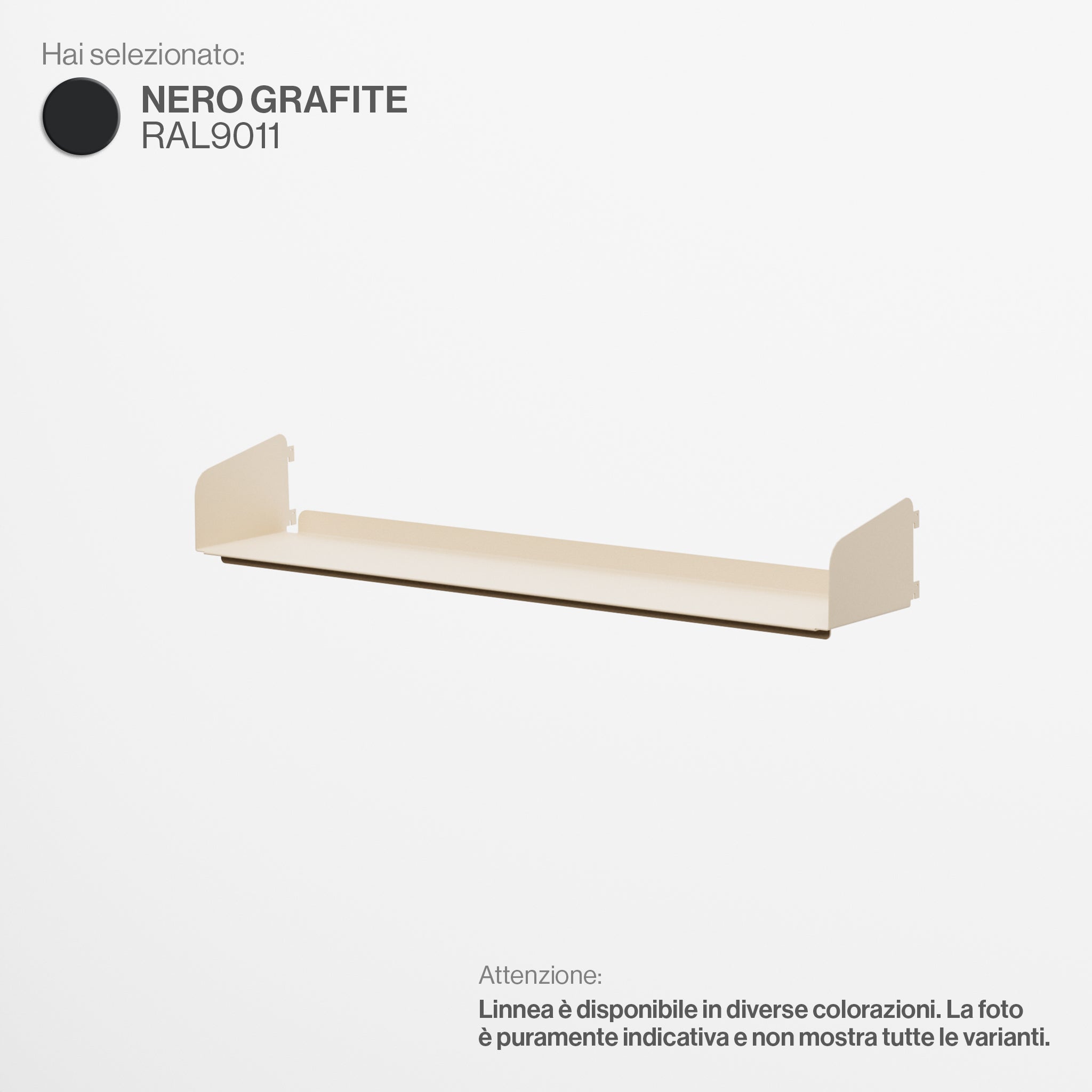 Linnea - Regal Breite 90 cm - Graphitschwarz