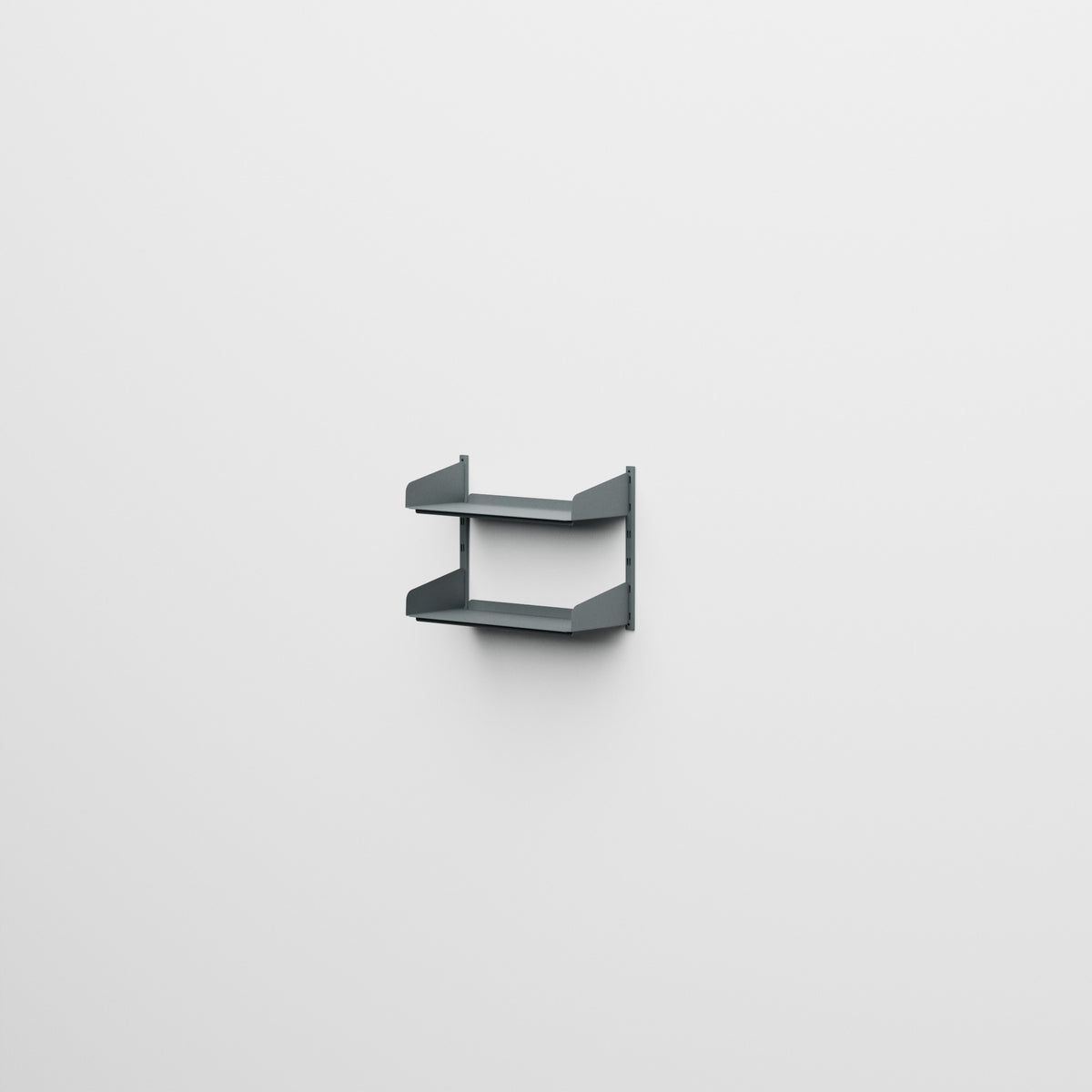 Linnea - Modular Wall System with 60 cm shelves, single bay - Basalt Gray (RAL7012)