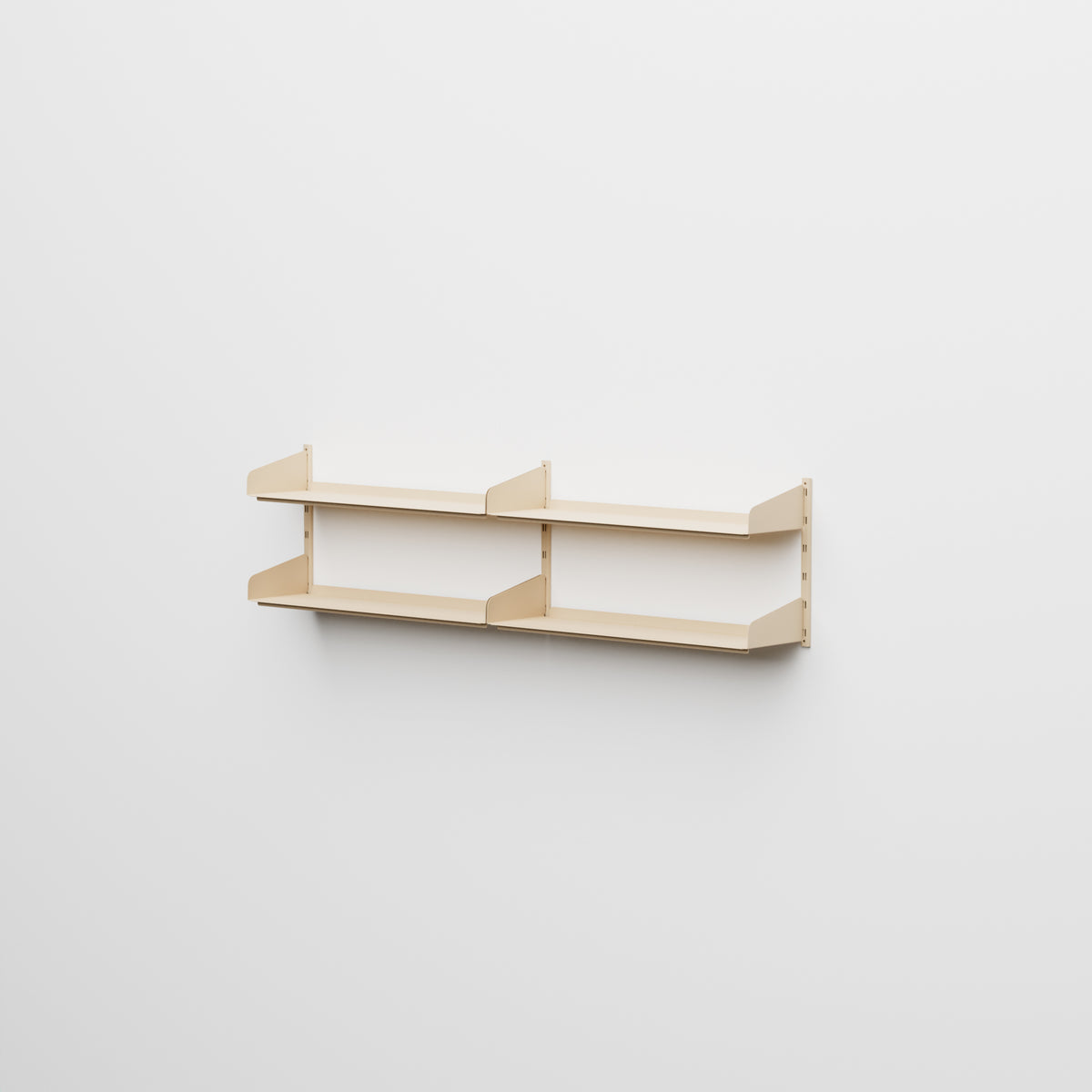 Linnea - Système modulaire mural avec 4 étagères de 90 cm, travée double - Beige Luxor (COD01165)