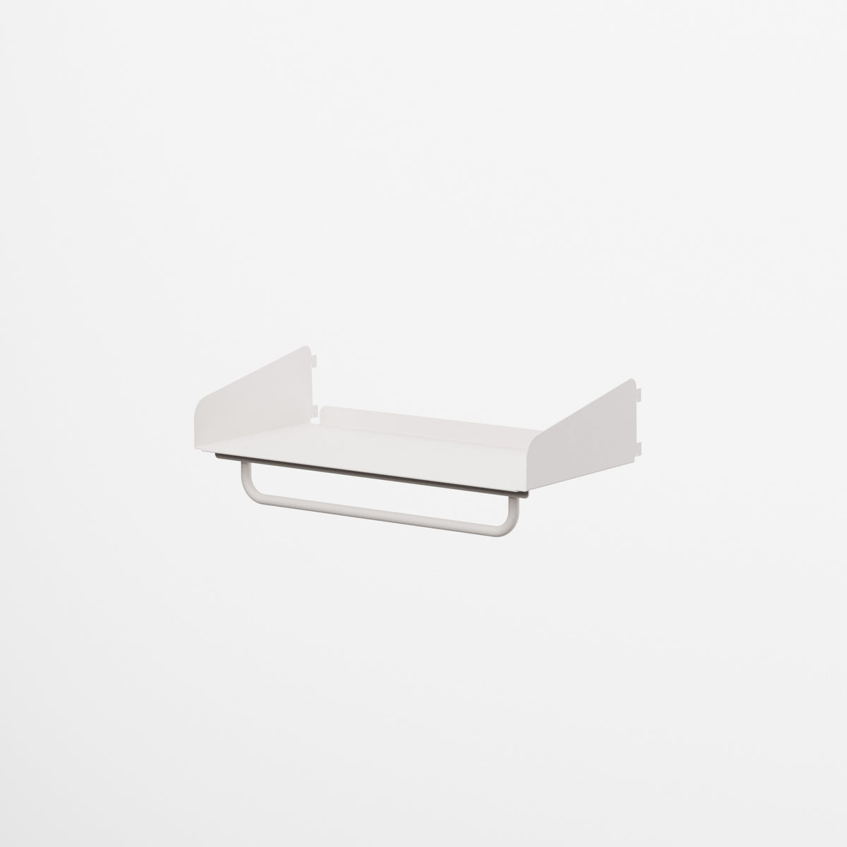 Linnea - Mensola con Barra Appendiabiti - Larghezza 60 cm, profondità 29 cm - Bianco Conchiglia - scaffali e mobiletti | HI01420