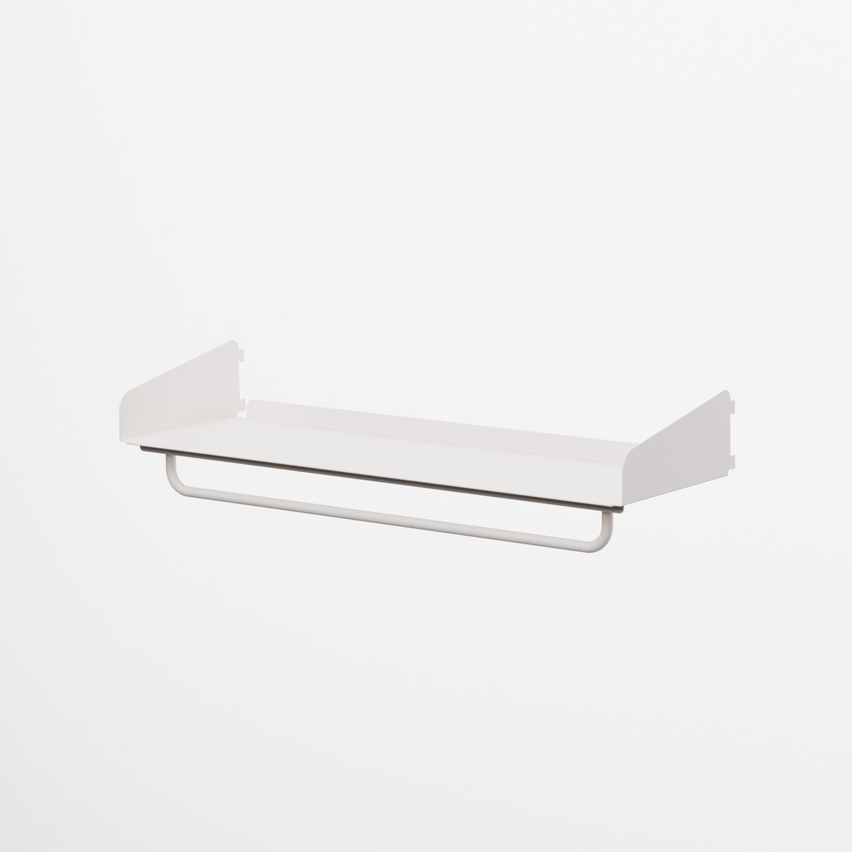 Linnea - Mensola con Barra Appendiabiti - Larghezza 90 cm, profondità 29 cm - Bianco Conchiglia - scaffali e mobiletti | HI01414