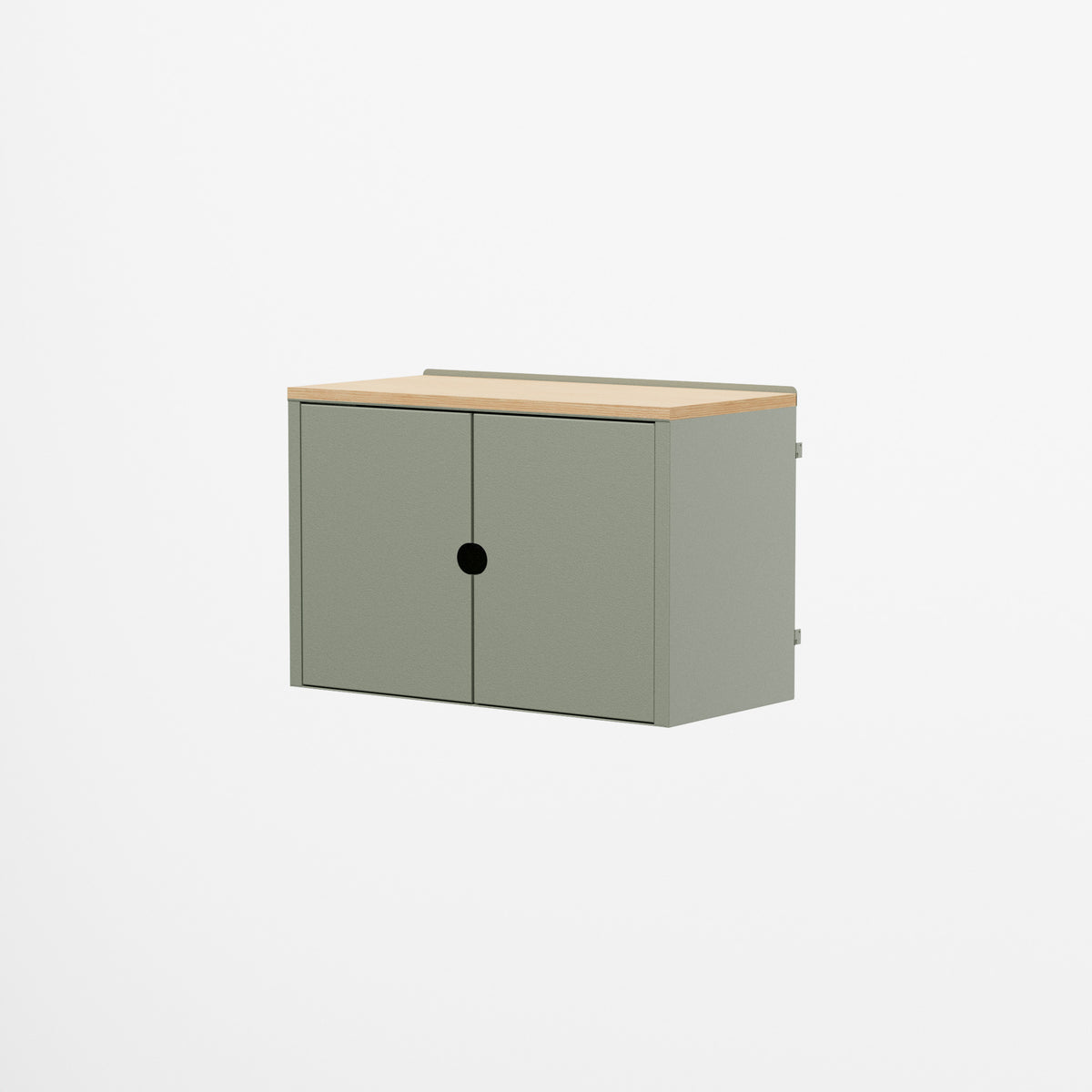 Linnea - Modulo Contenitore Appeso con Ante - Verde Fossile - scaffali e mobiletti | HI01412
