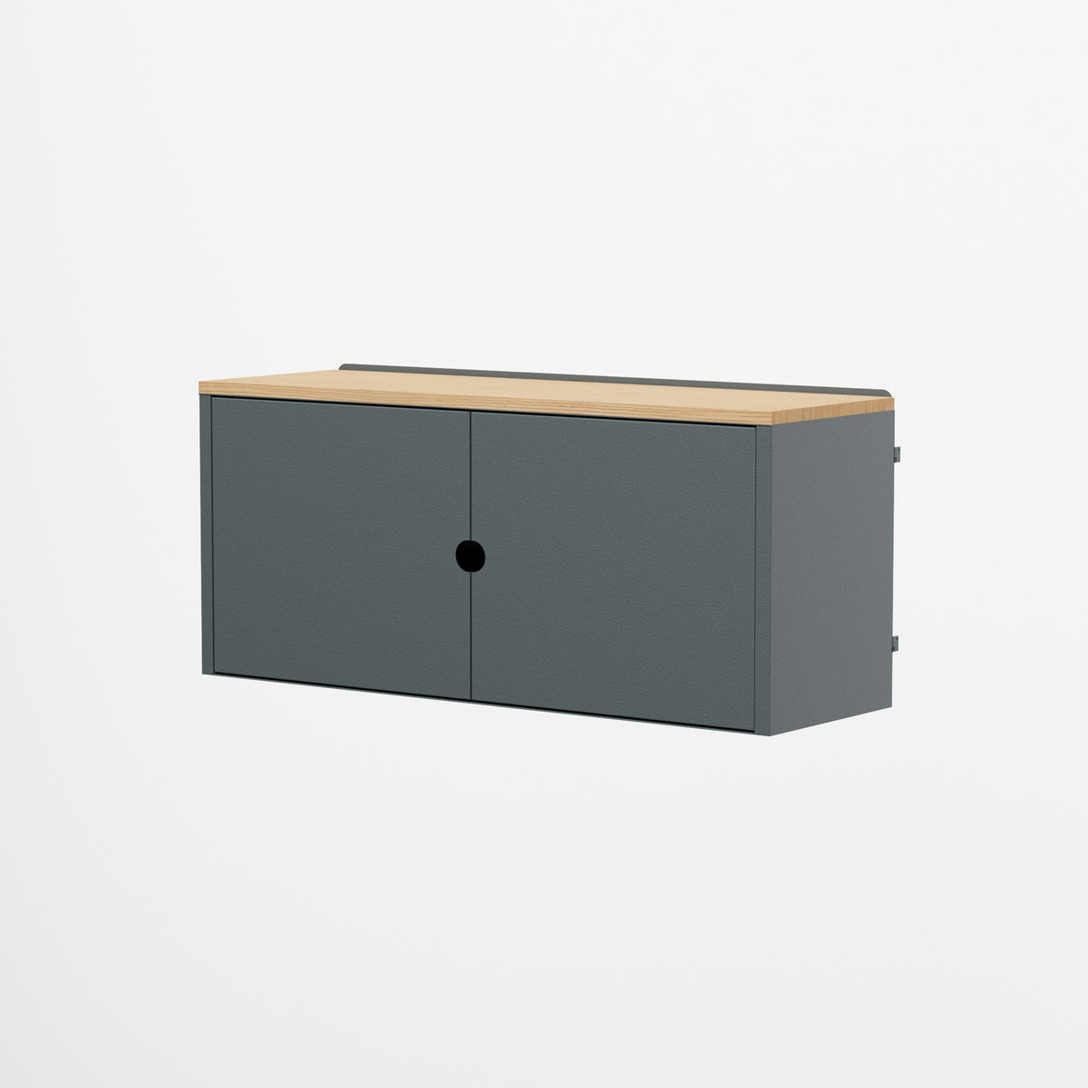 Linnea - Modulo Contenitore Appeso con Ante, Larghezza 90 cm - Grigio Basalto - scaffali e mobiletti | HI01333