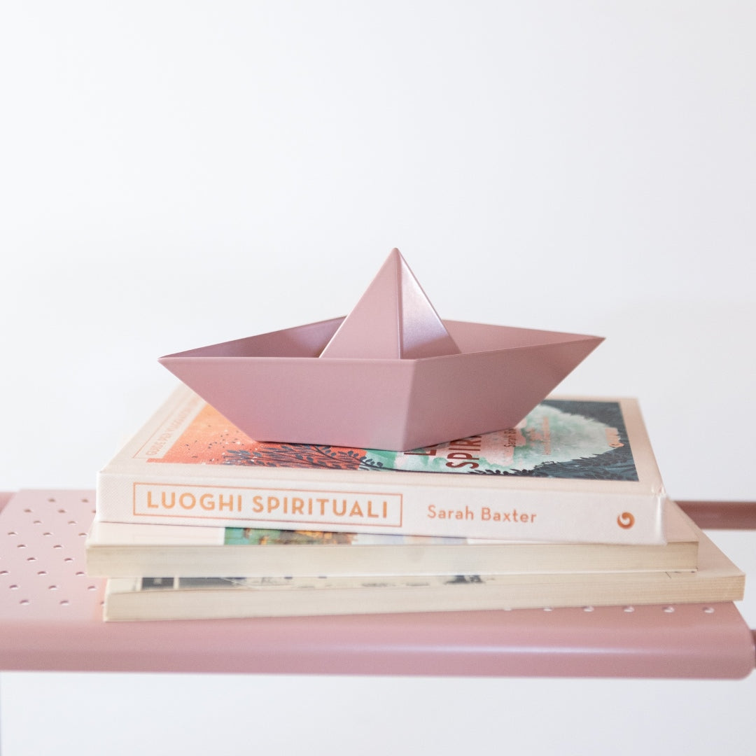 Paper Boat Paperweight - Antique Pink