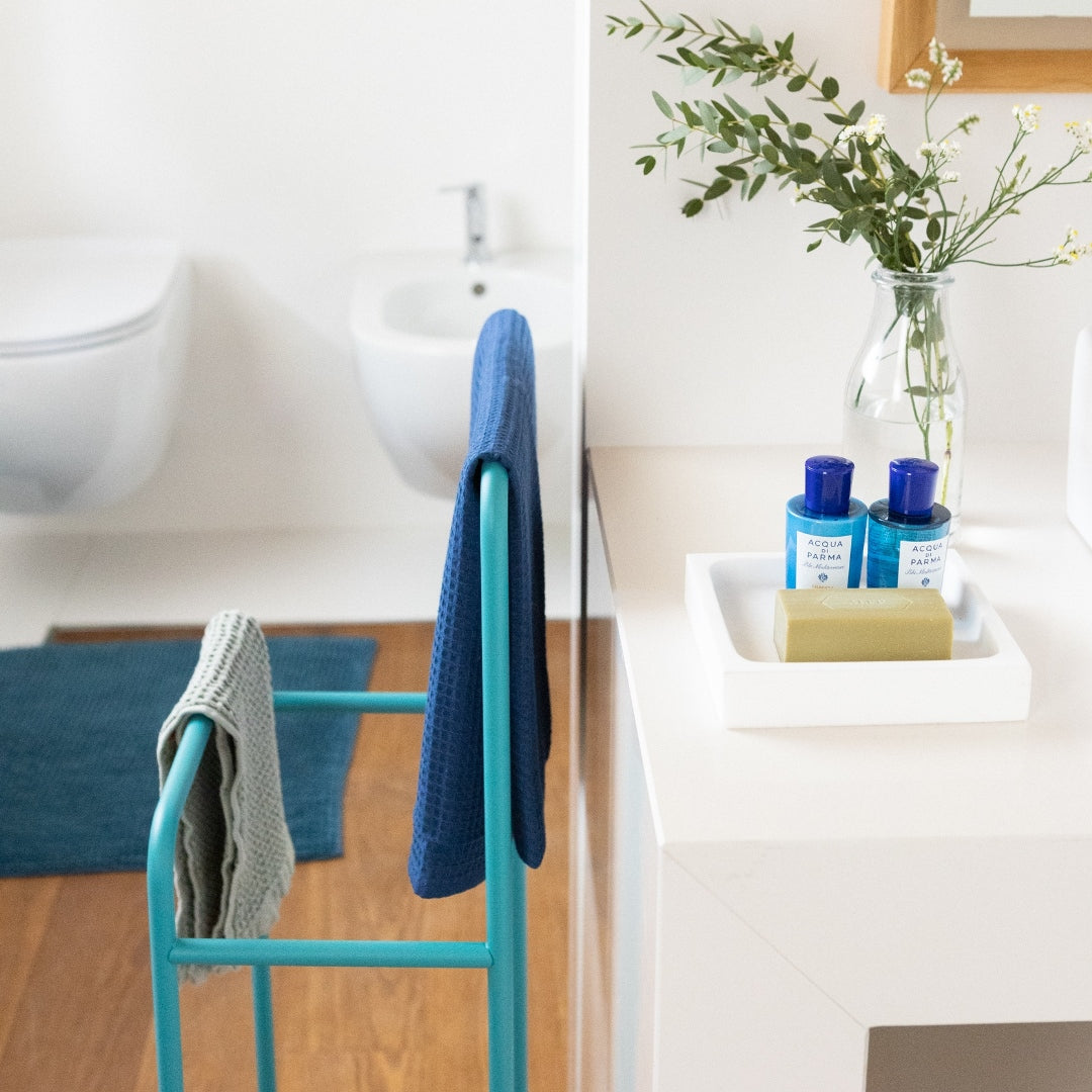 Adriatica freestanding towel rack - Light Teal