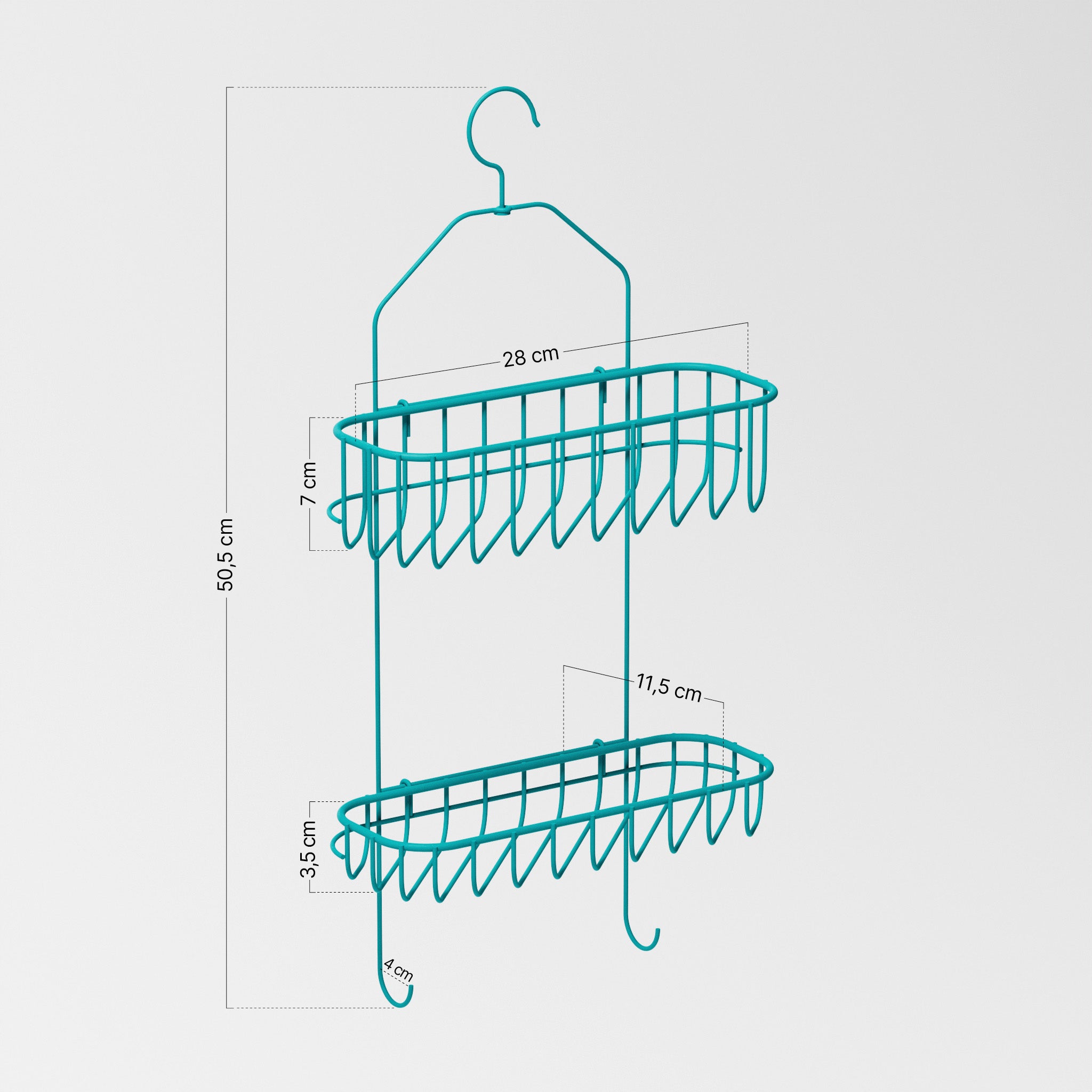 Tessa - Portaoggetti da doccia (vers. gruccia)