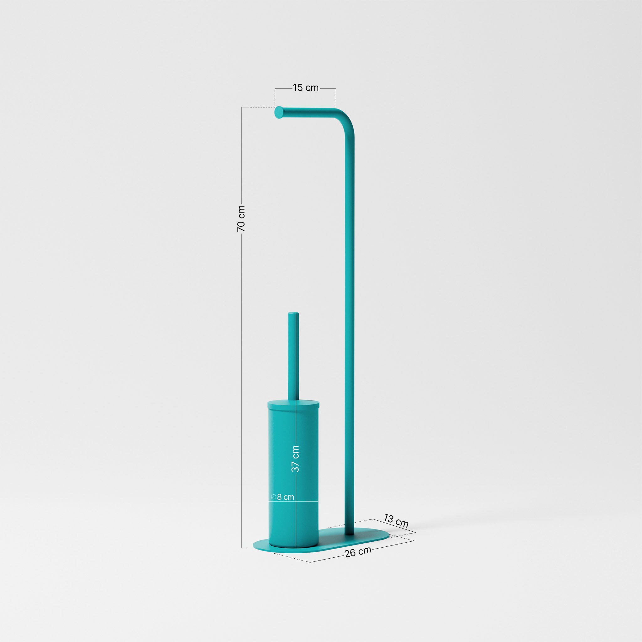 Versilia - Toilet roll holder and toilet brush stand