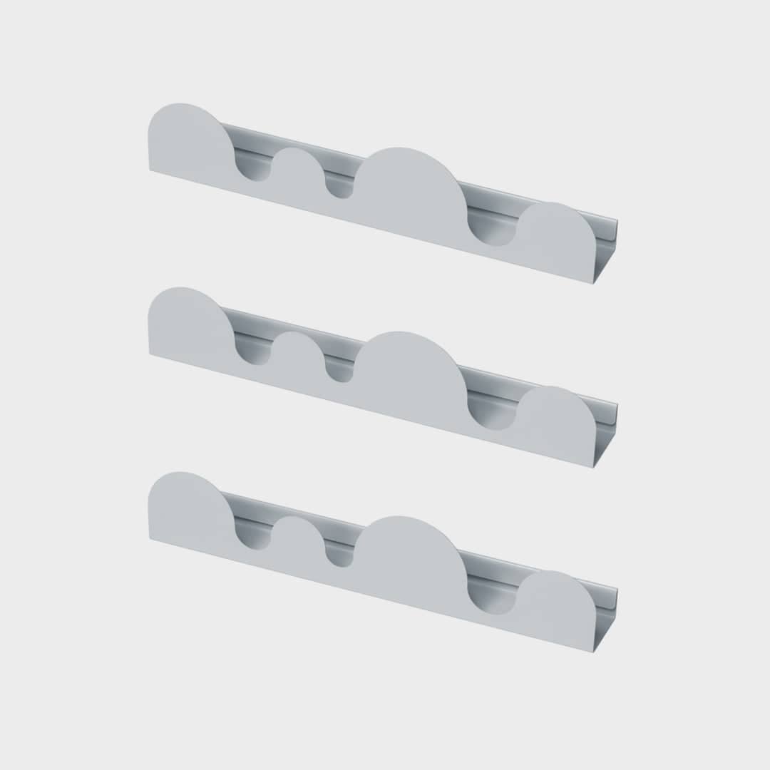 Dune - Set 3 mensole appendiabiti