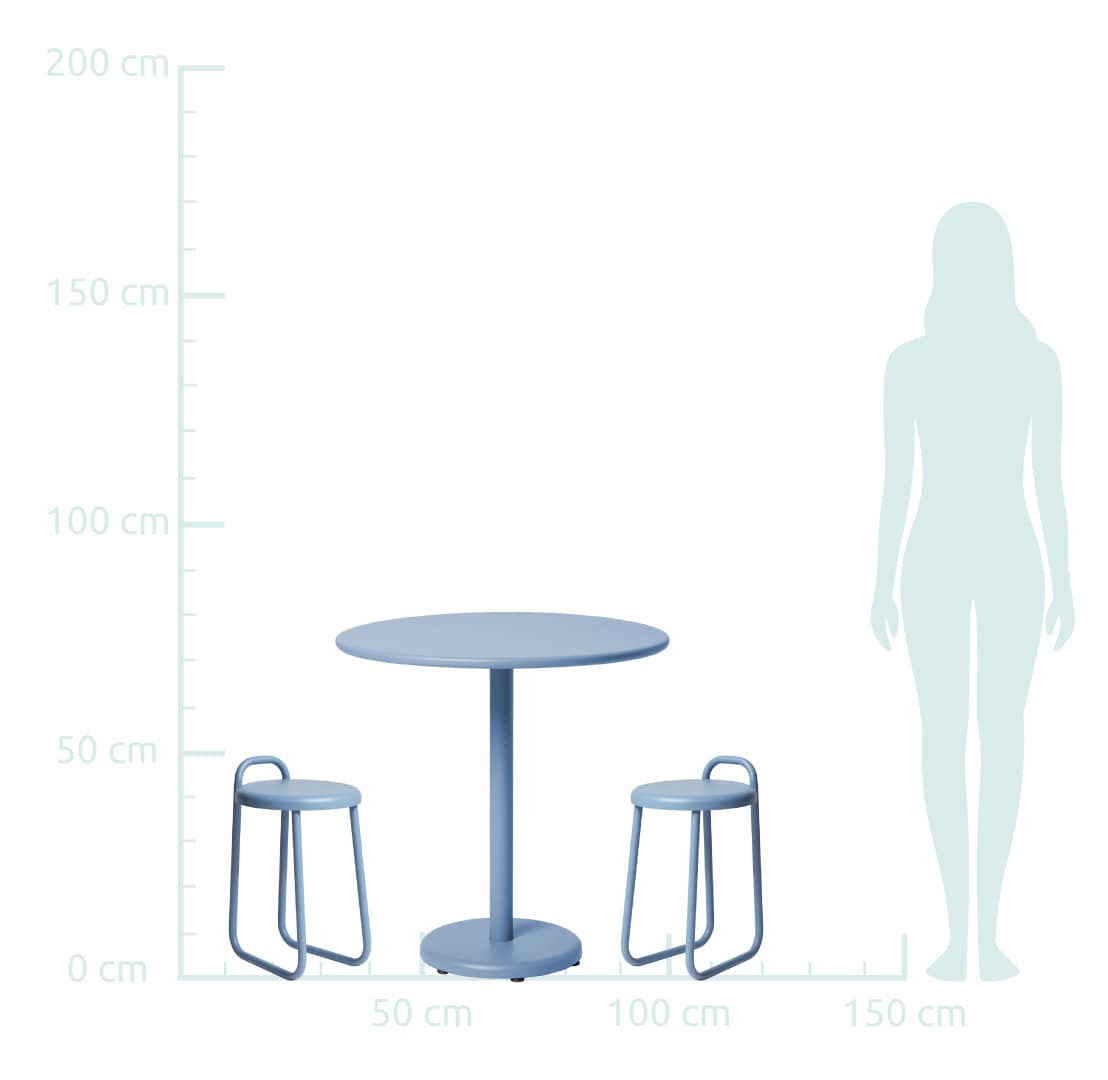 Meridio and Op - Coffee table and stool set