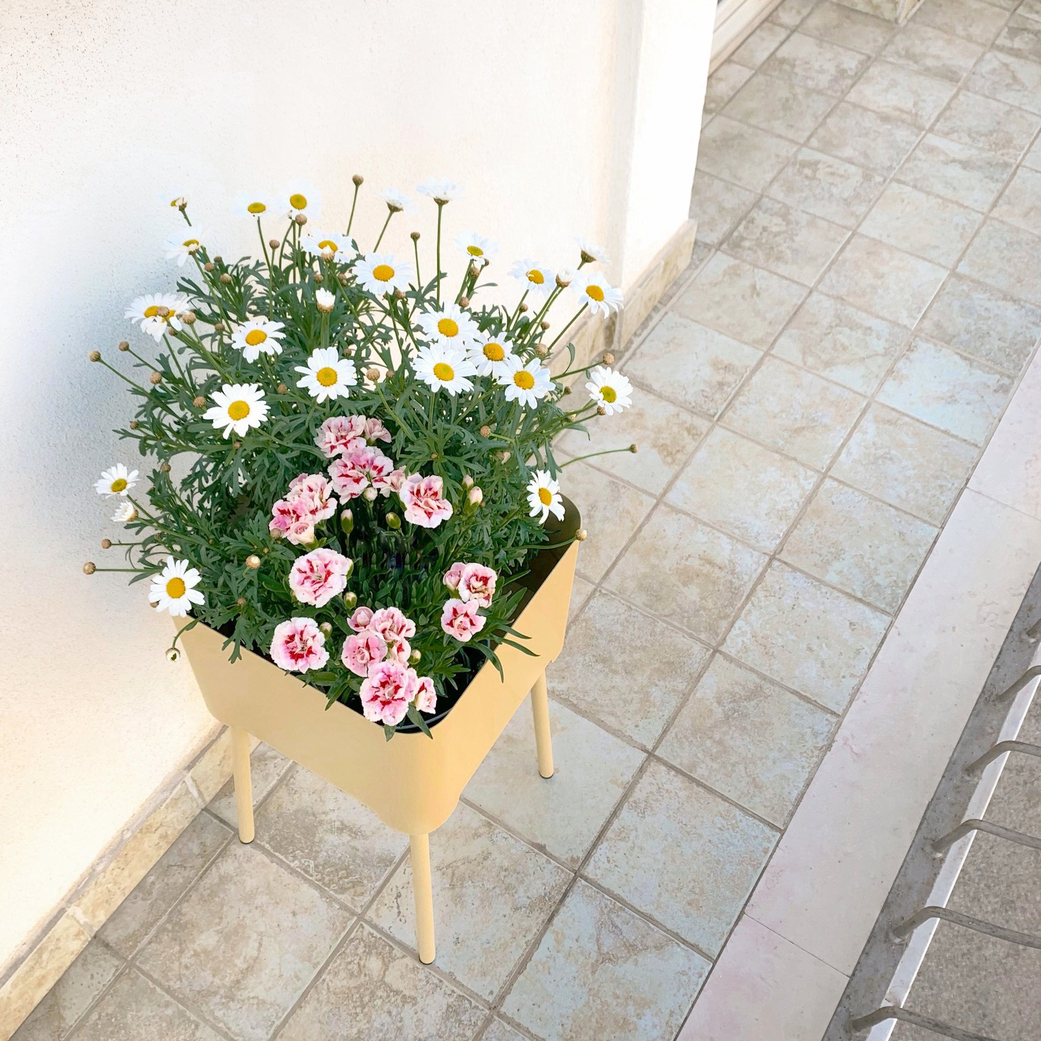 Altea square flowerpot holder - Shell White