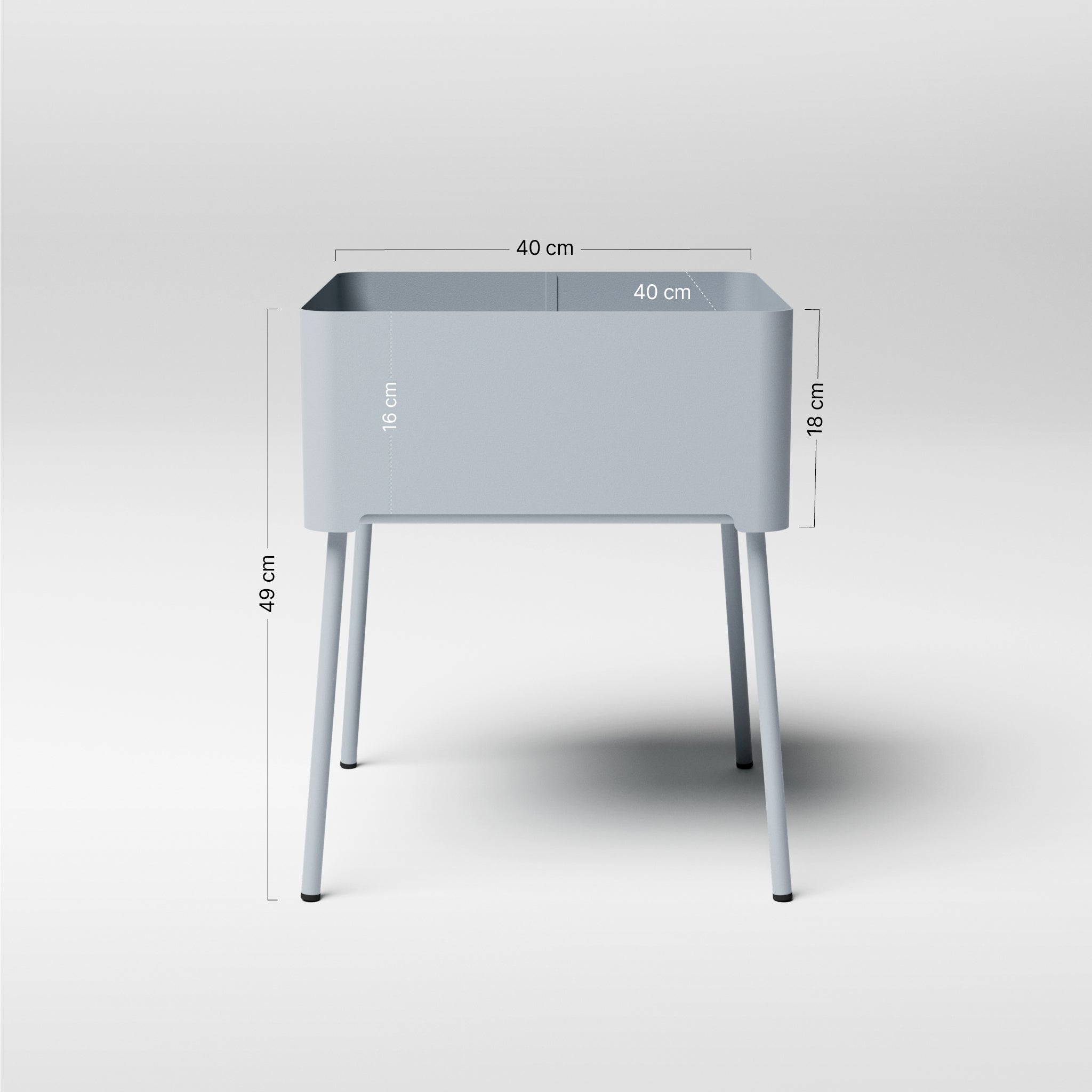 Square Altea - Set of planters and tray