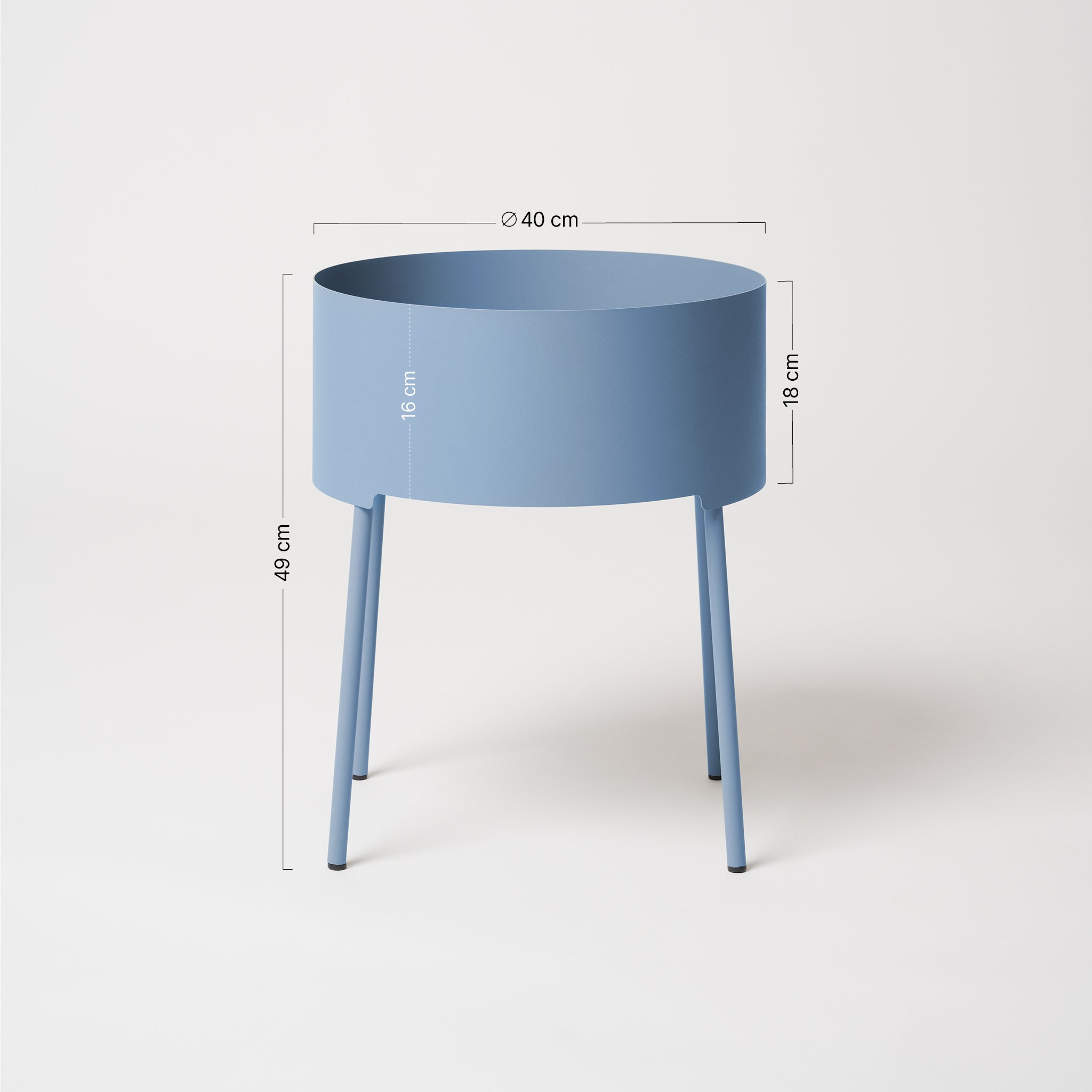 Round Altea - Planter and tray set