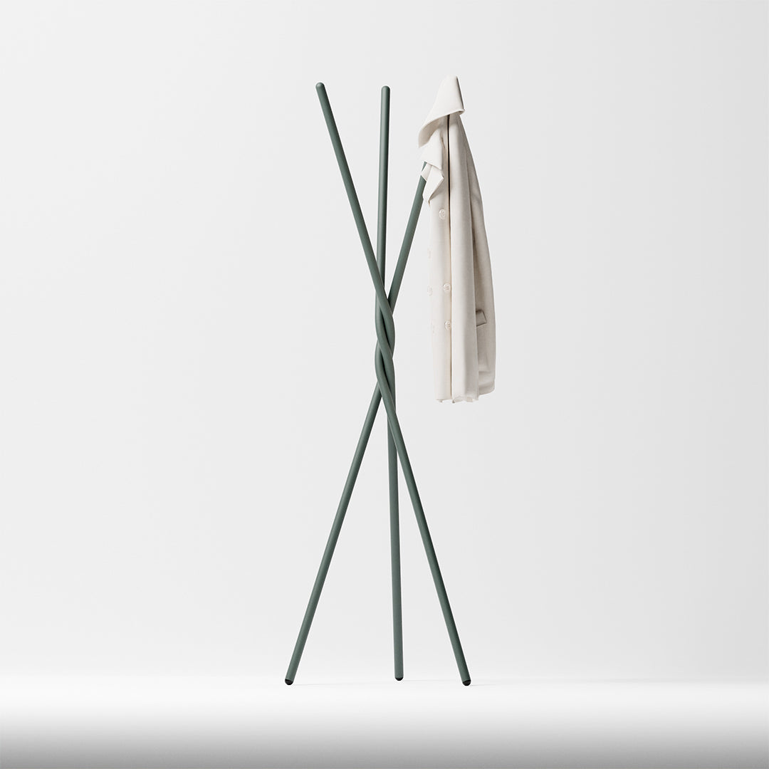 Milo Coat Hanger - Steel Green