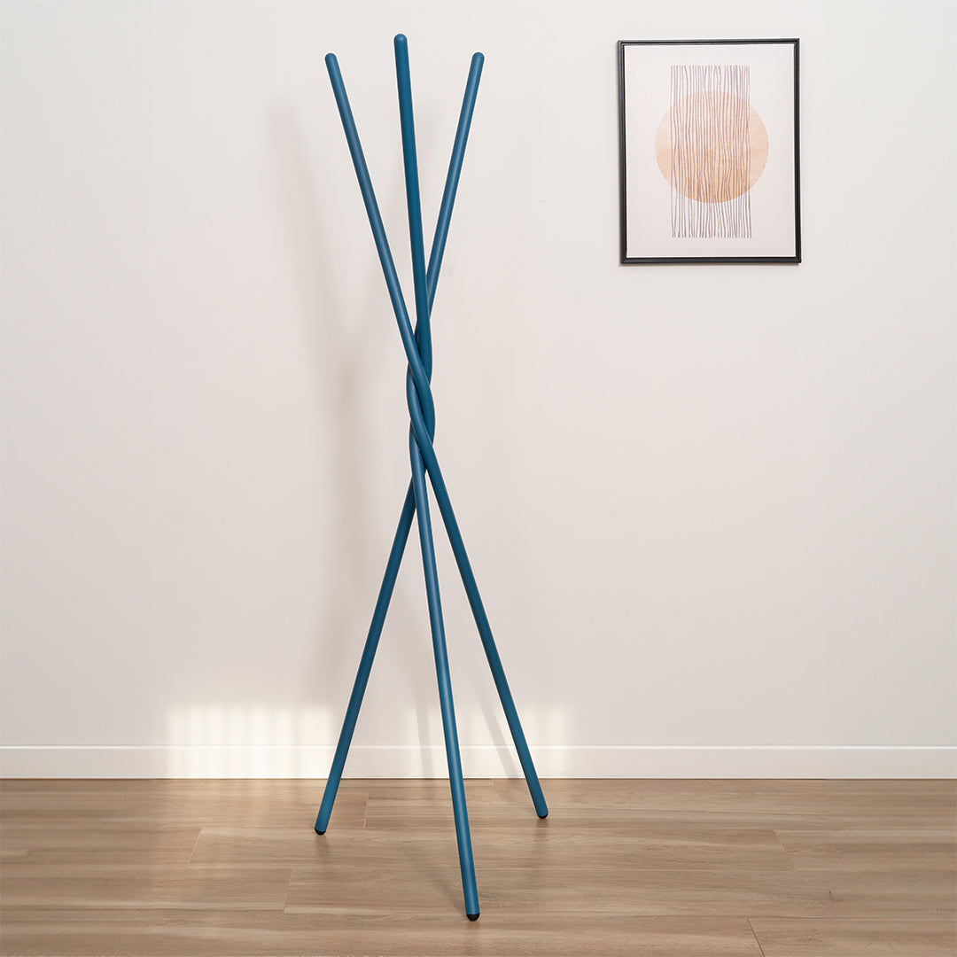 ATMOSPHERA Set Di 3 Appendiabiti In Legno – Forma Di Nuvole E Cuori, Colore Blu Cielo, Decorazione Per Camera Bambini
