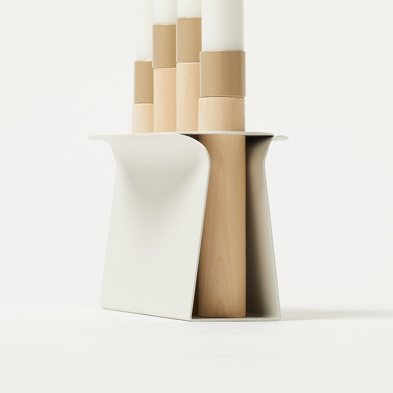 Flam Kandelaber – Weiß und Gold