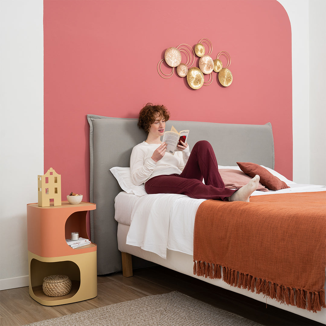 Delfi bedside table - Terracotta