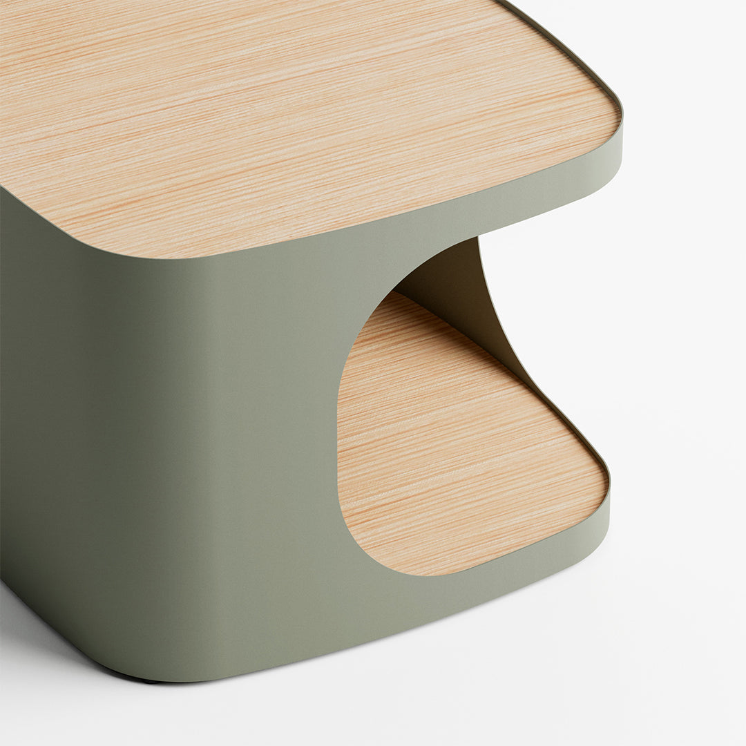 Delfi bedside table - Fossil Green