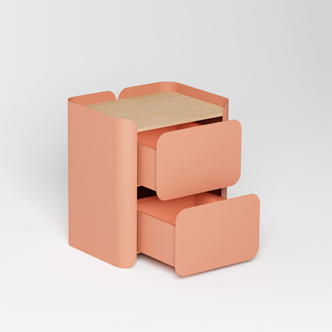 Lirio bedside table - Terracotta