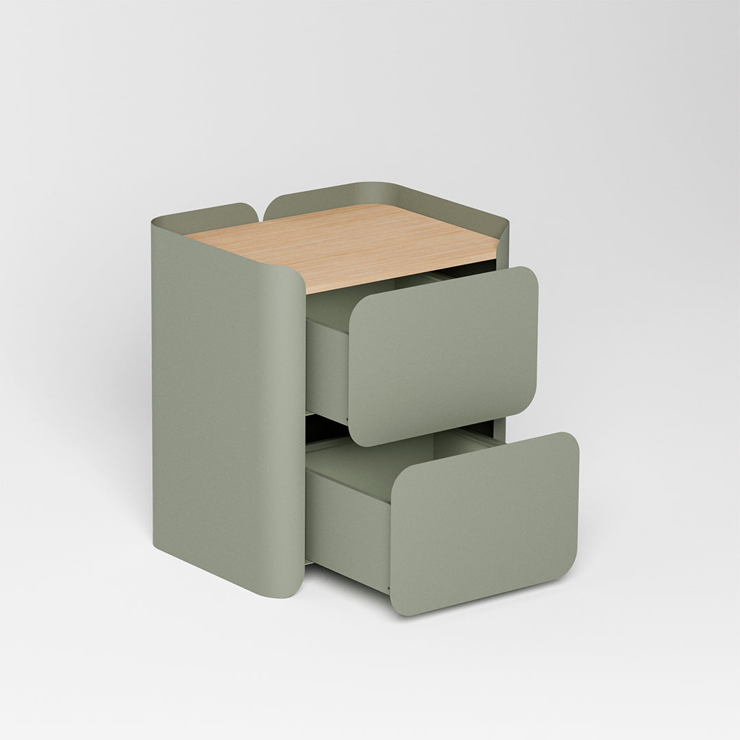 Lirio bedside table - Fossil Green