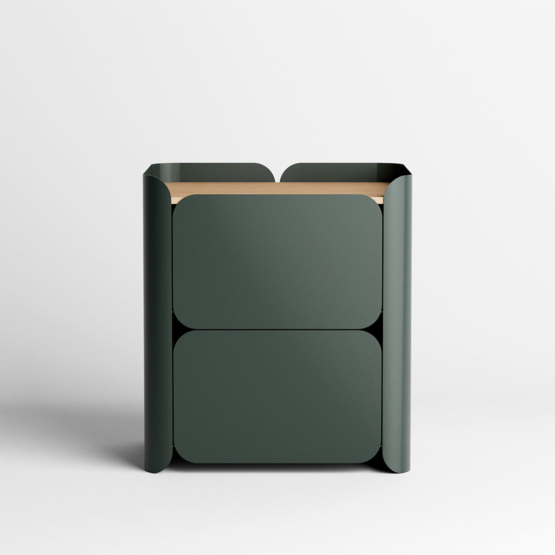 Lirio bedside table - Steel Green
