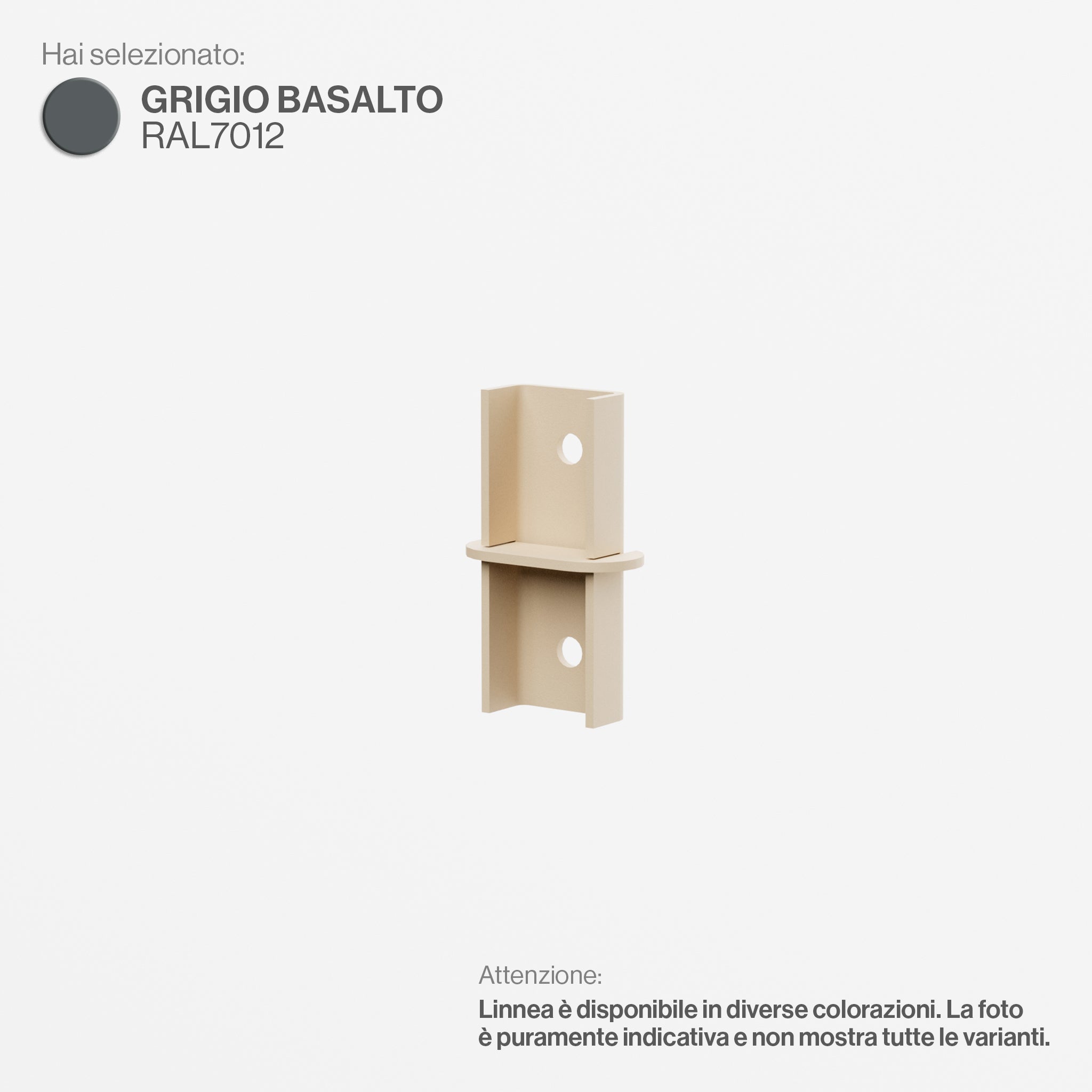 Linnea - Accessorio Raccordo Montanti Cremagliera - Grigio Basalto