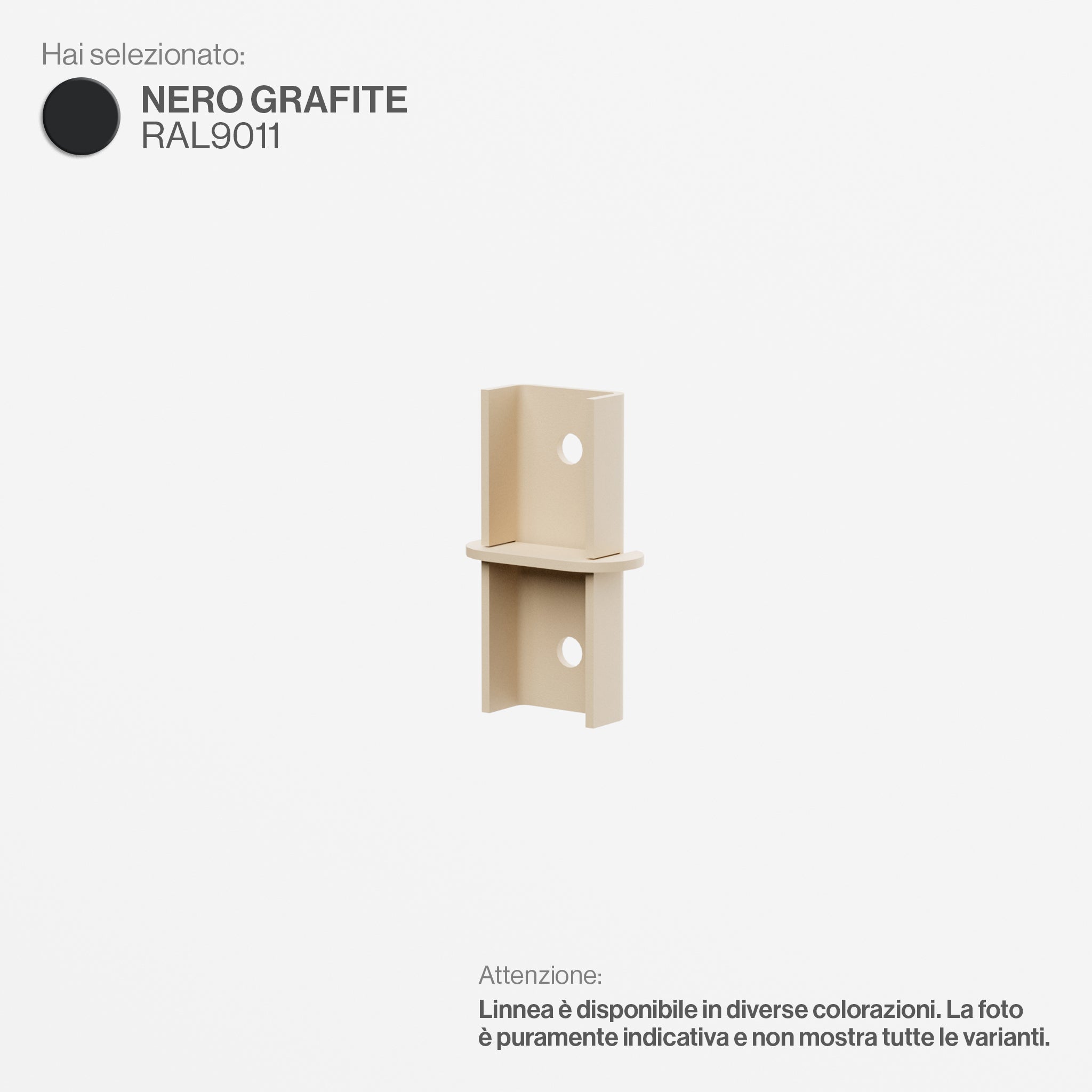 Linnea - Rack Upright Connection Accessory - Graphite Black