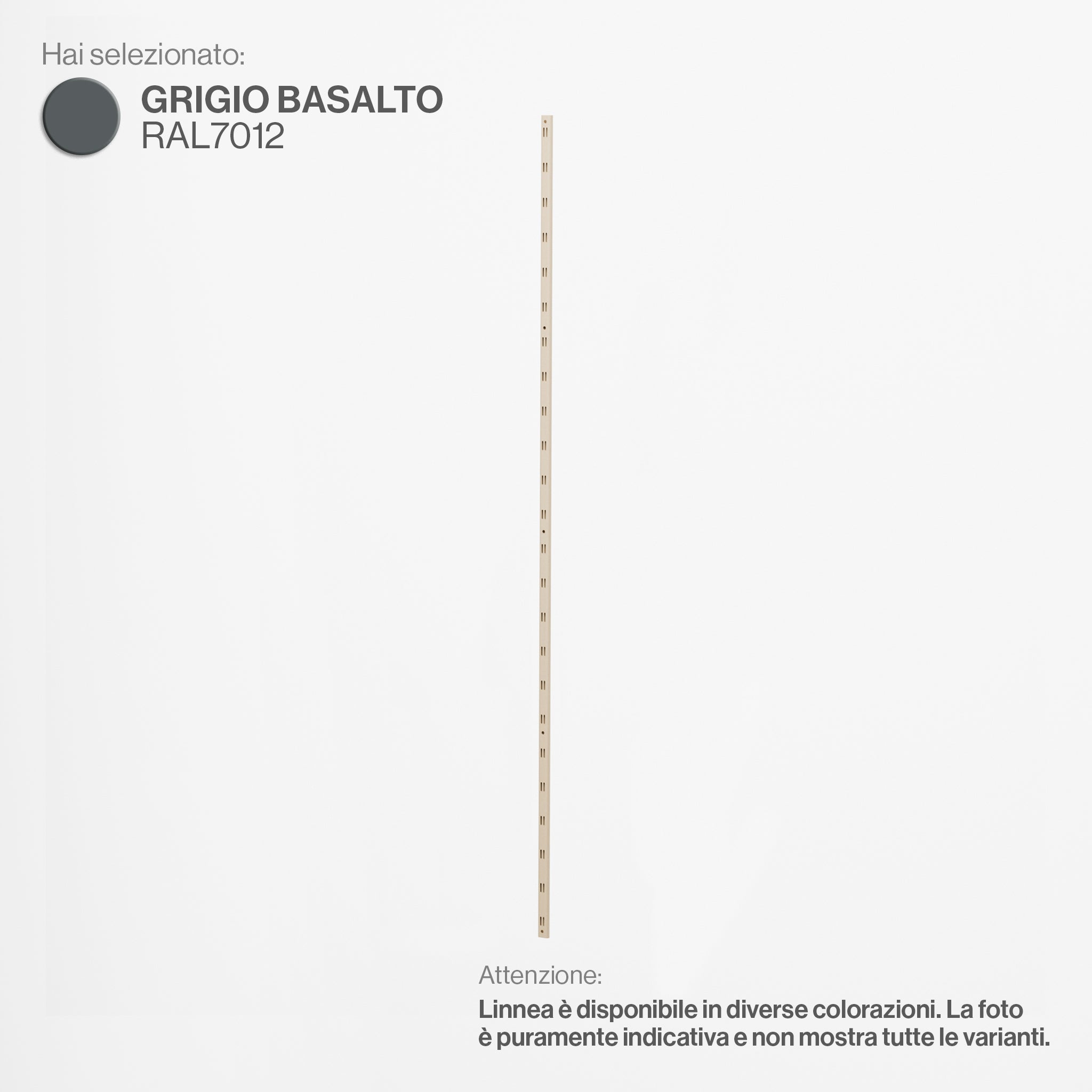 Linnea - Rack Upright Element - Length 192 cm - Basalt Grey