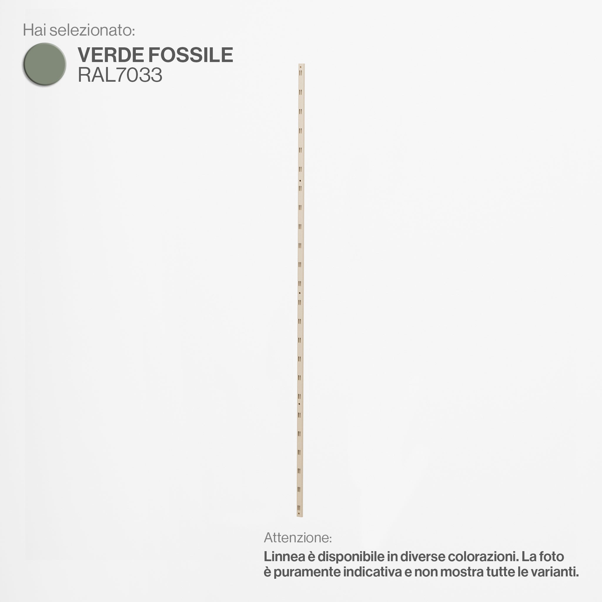 Linnea - Rack Upright Element - Length 192 cm - Fossil Green