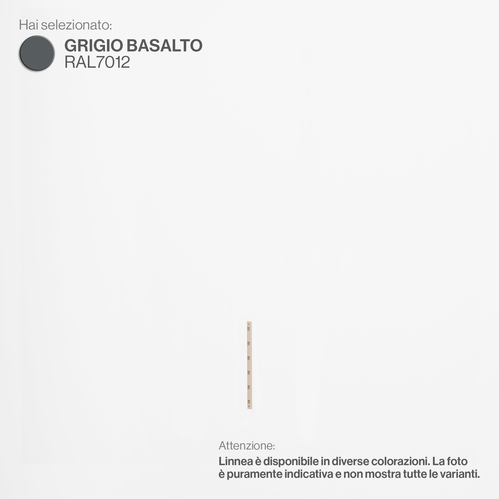 Linnea - Rack Upright Element - Length 48 cm - Basalt Grey