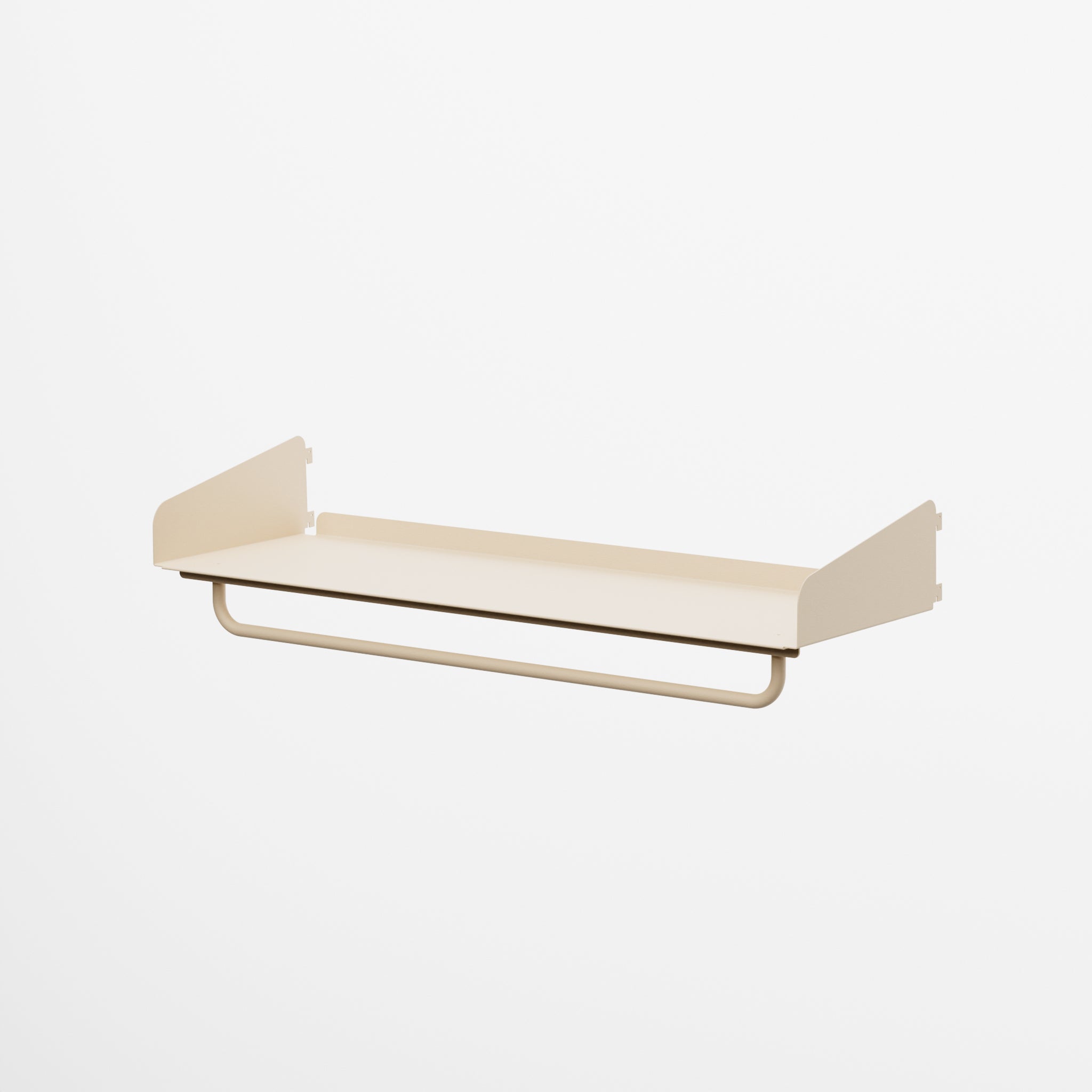Linnea - Shelf with Coat Rack - Width 90 cm, Depth 29 cm - Luxor Beige