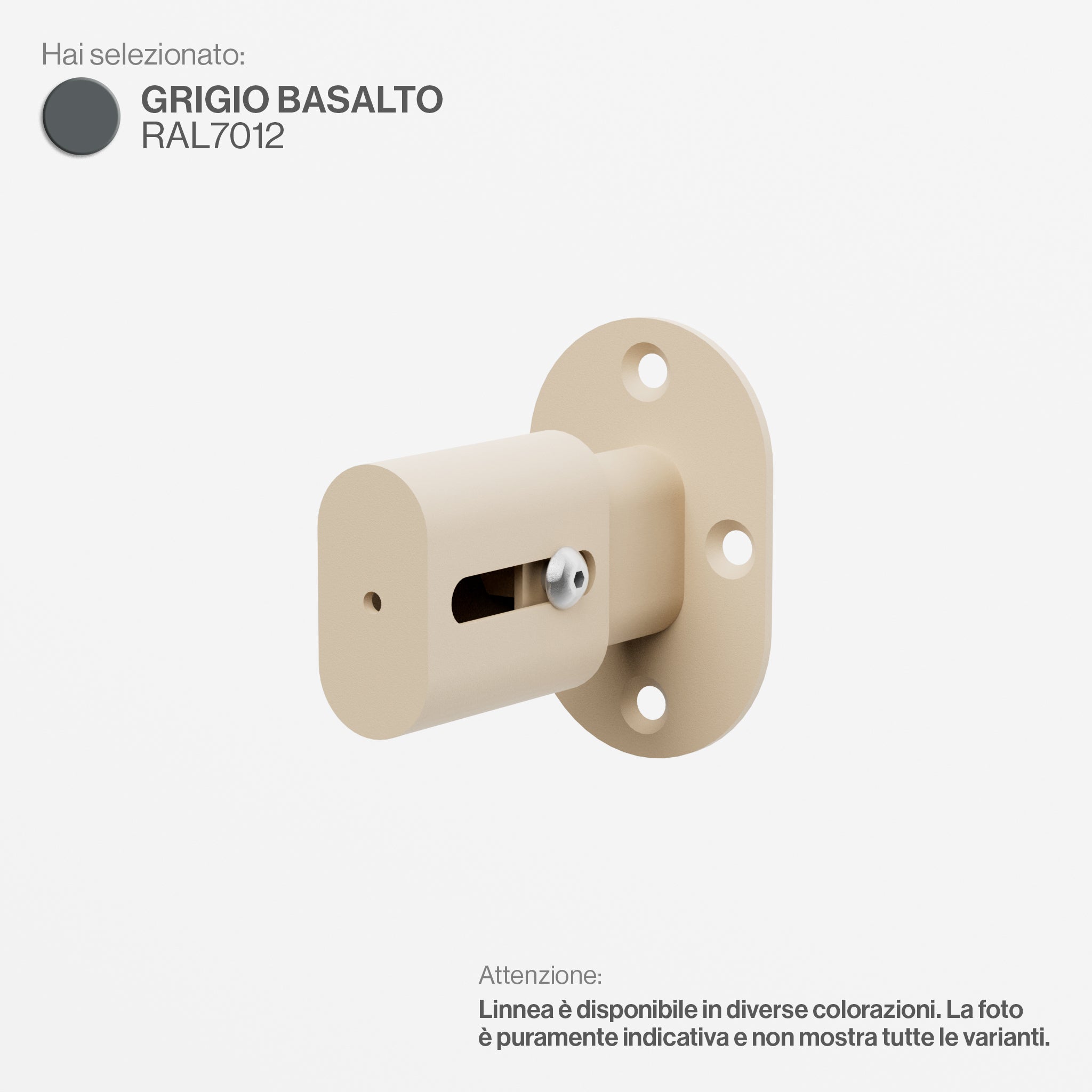 Linnea - Staffe di Fissaggio Distanziato da Parete - Grigio Basalto