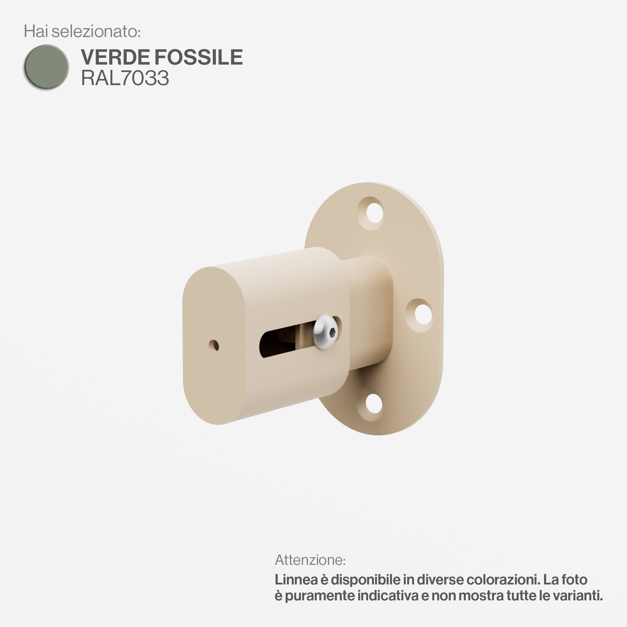 Linnea - Staffe di Fissaggio Distanziato da Parete - Verde Fossile