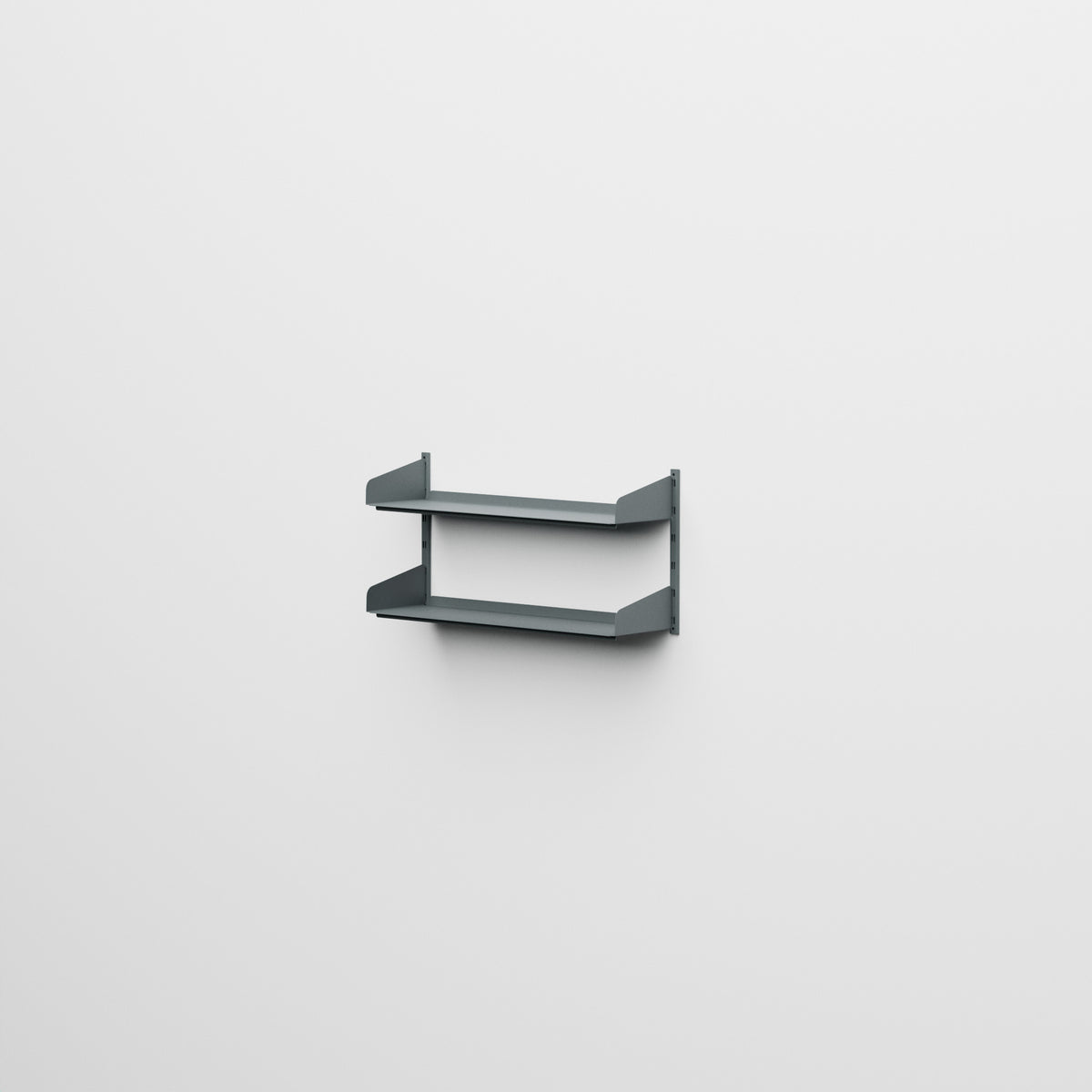 Linnea - Sistema Modulare a Parete con 2 mensole da 90 cm, campata singola - Grigio Basalto (RAL7012)