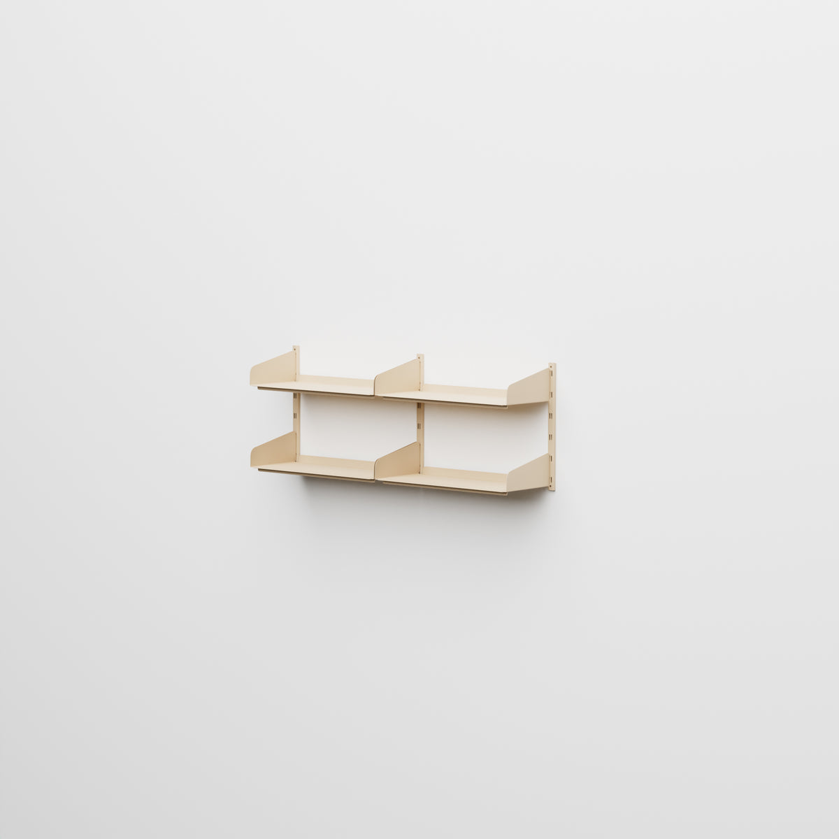 Linnea - Système modulaire mural avec 4 étagères de 60 cm, double travée - Beige Luxor (COD01183)