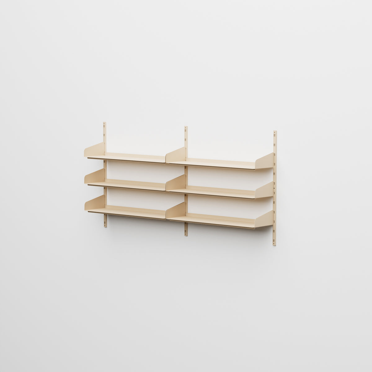 Linnea - Système modulaire mural avec 6 étagères de 90 cm, travée double - Beige Luxor (COD01183)