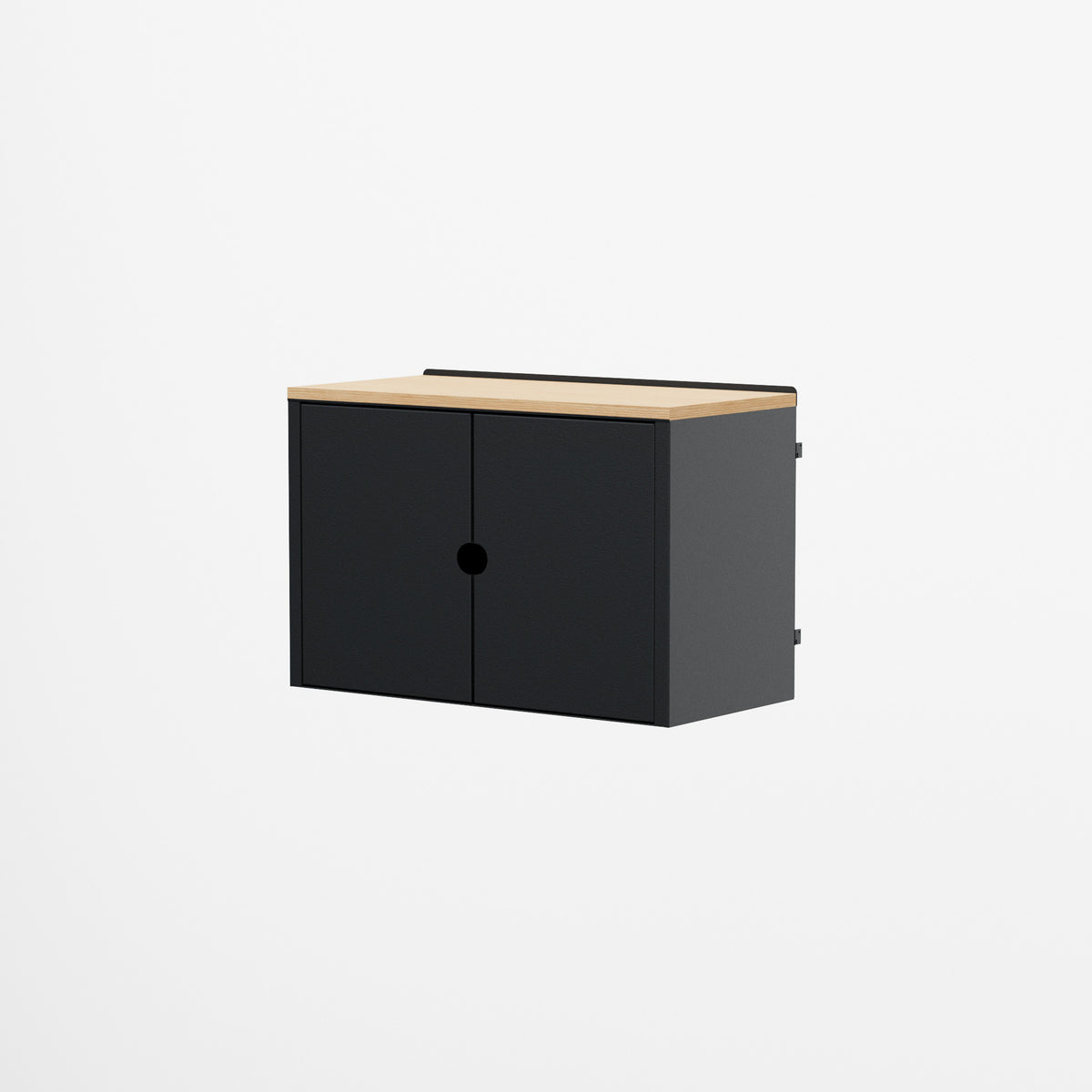 Linnea - Modulo Contenitore Appeso con Ante, Larghezza 60 cm - Nero Grafite - scaffali e mobiletti | HI01409
