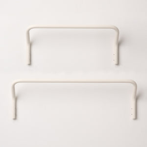 Set of 2 wall mounted towel racks Positano (big + small) - White Shell