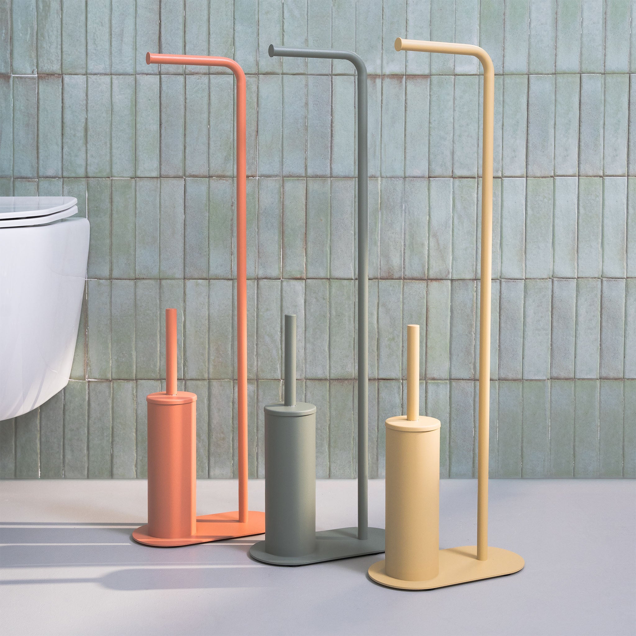 Versilia - Toilet roll holder and toilet brush stand