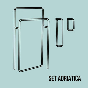 Adriatica bathroom set (3 pieces) - Graphite Black 