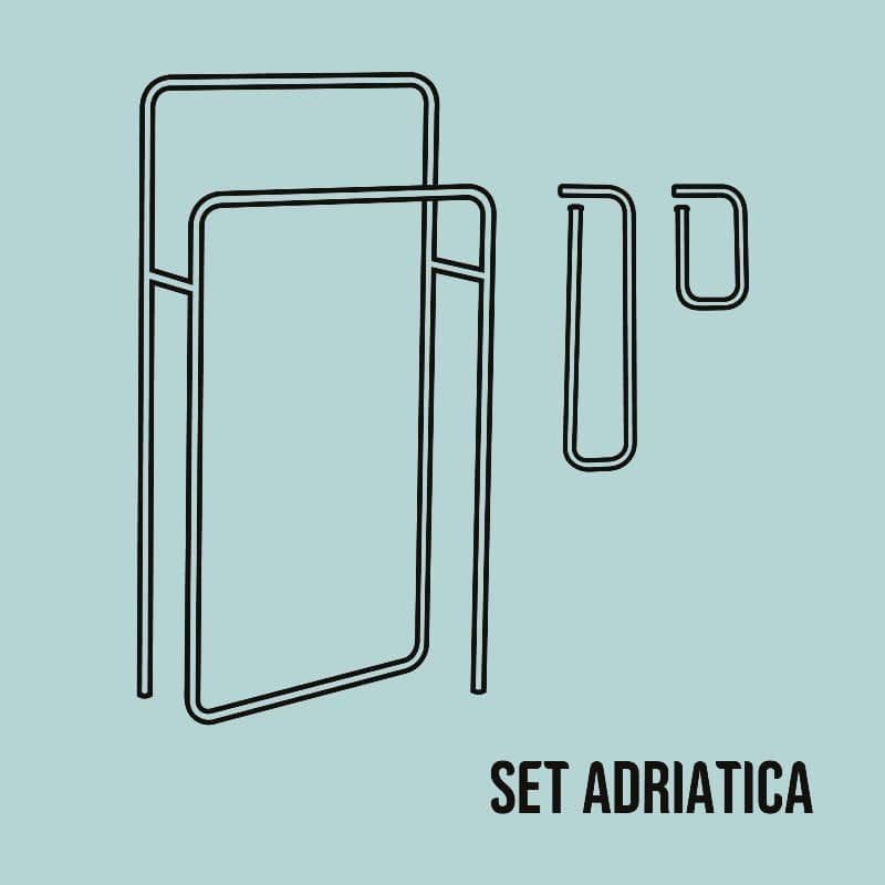 Adriatica bathroom set (3 pieces) - Cornflower Blue 