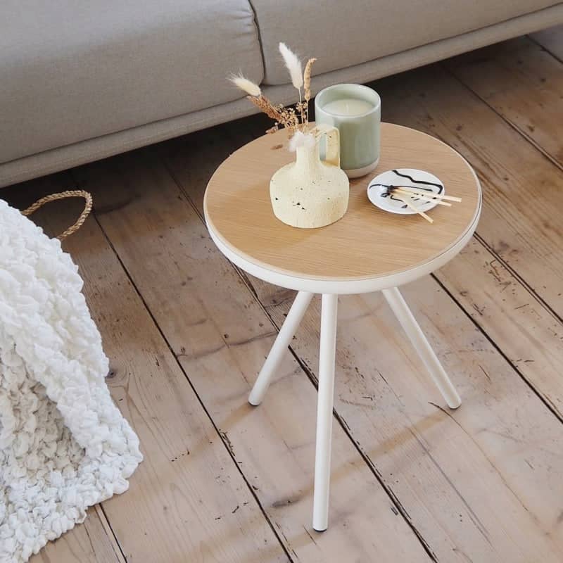 Coffee table Joos (Wooden top) - White Shell