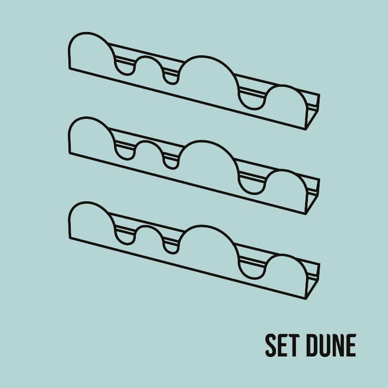 Set of 3 Dune coat rack shelves