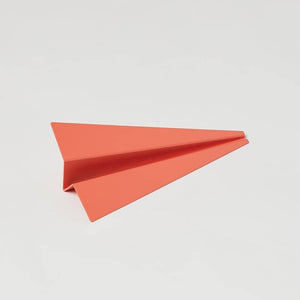 Paper Plane Paperweight - Salmon Red