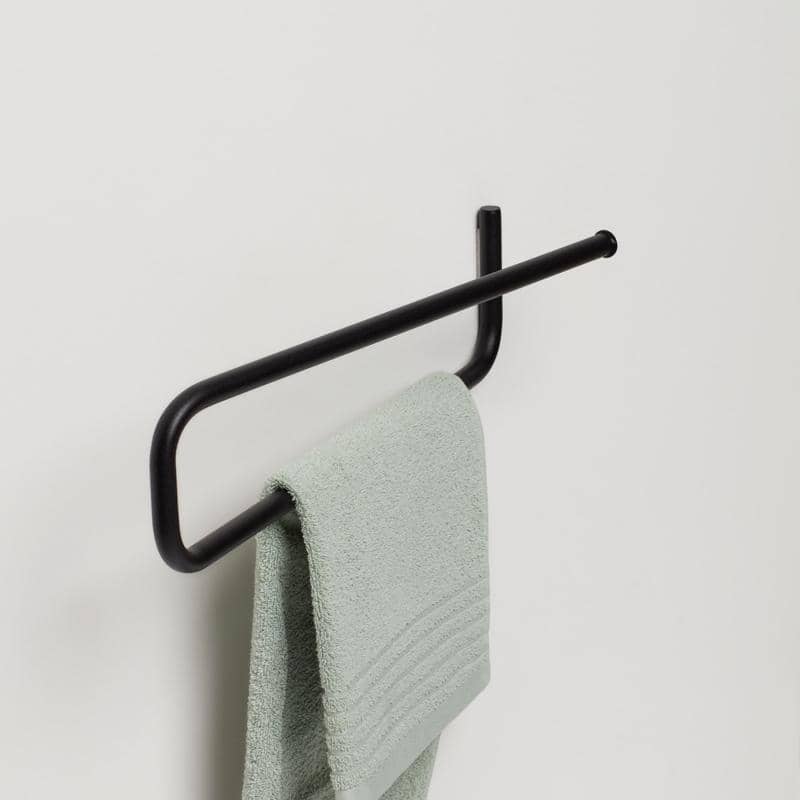 Adriatica wall mounted towel rack - Graphite Black