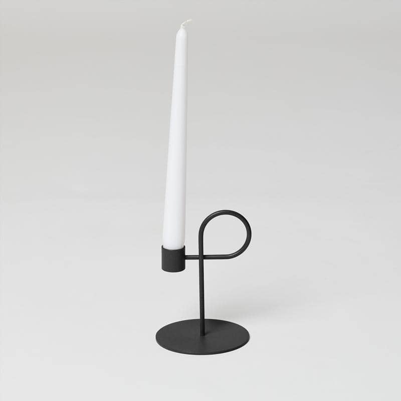 Loop candle holder - Graphite Black