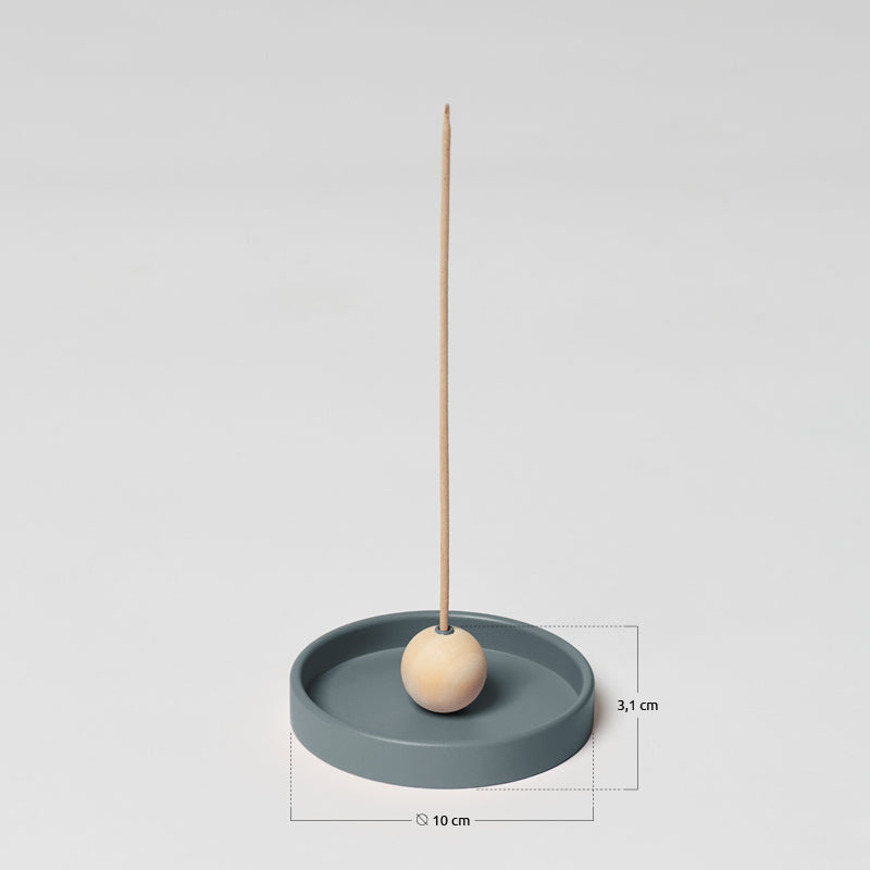 Incense Holder Moon - Basalt Grey